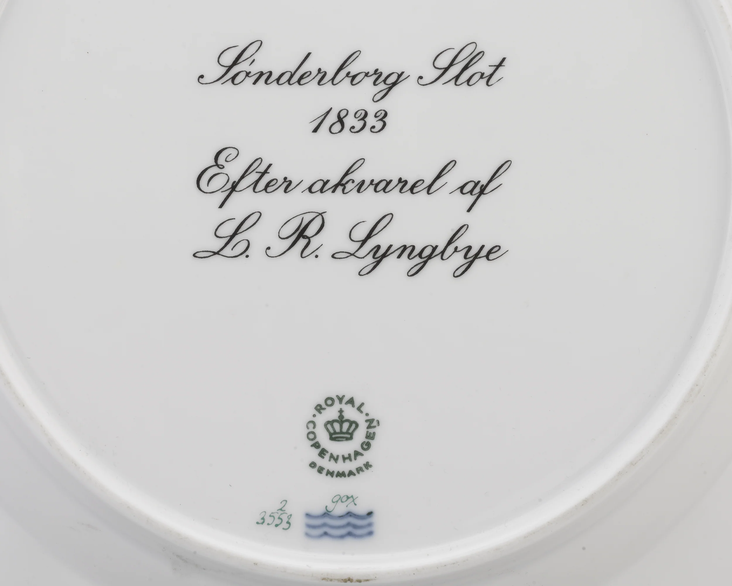Sonderborg Castle Porcelain Plate by Royal Copenhagen - Image 3