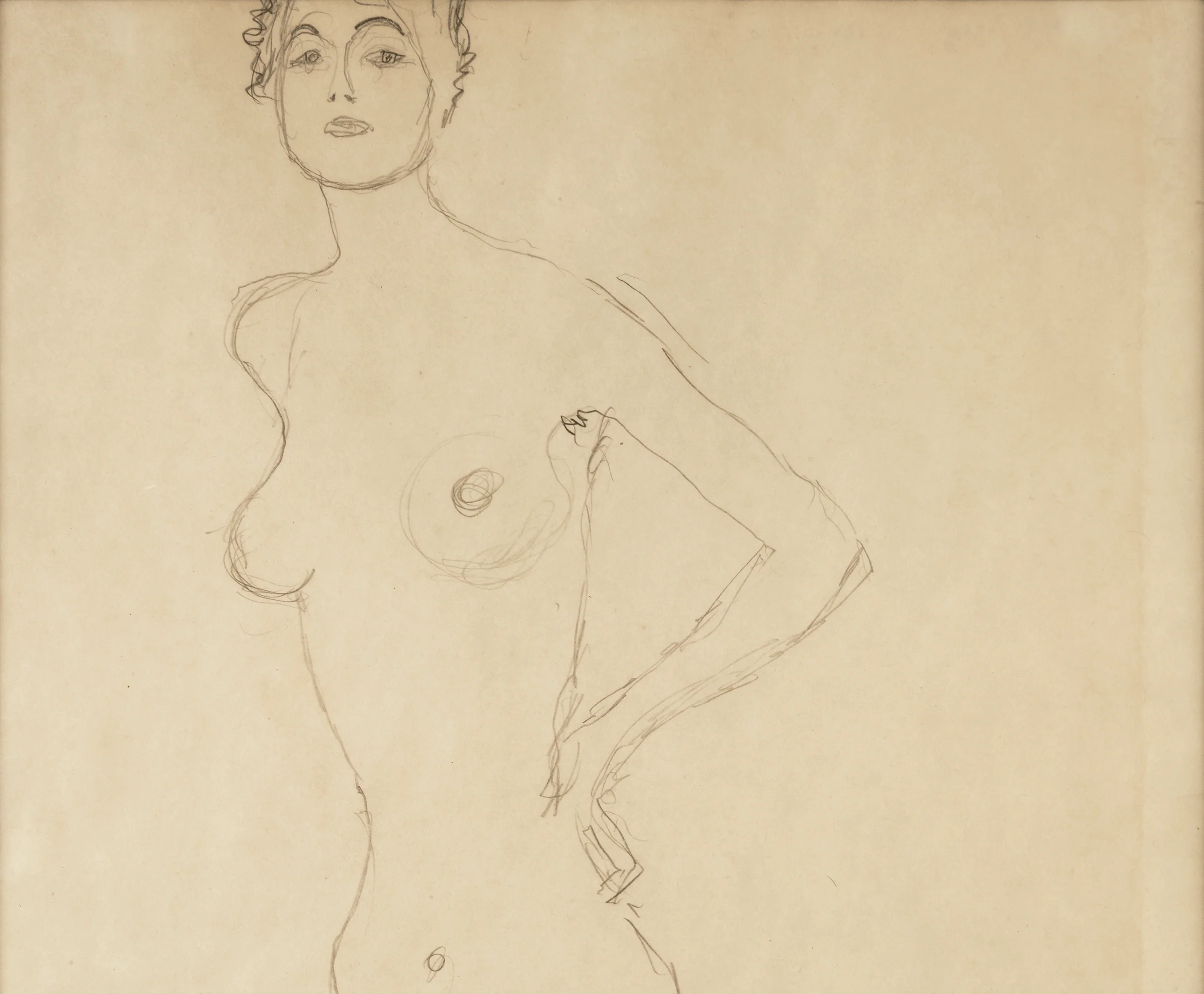 Standing Female Nude by Gustav Klimt - Image 3