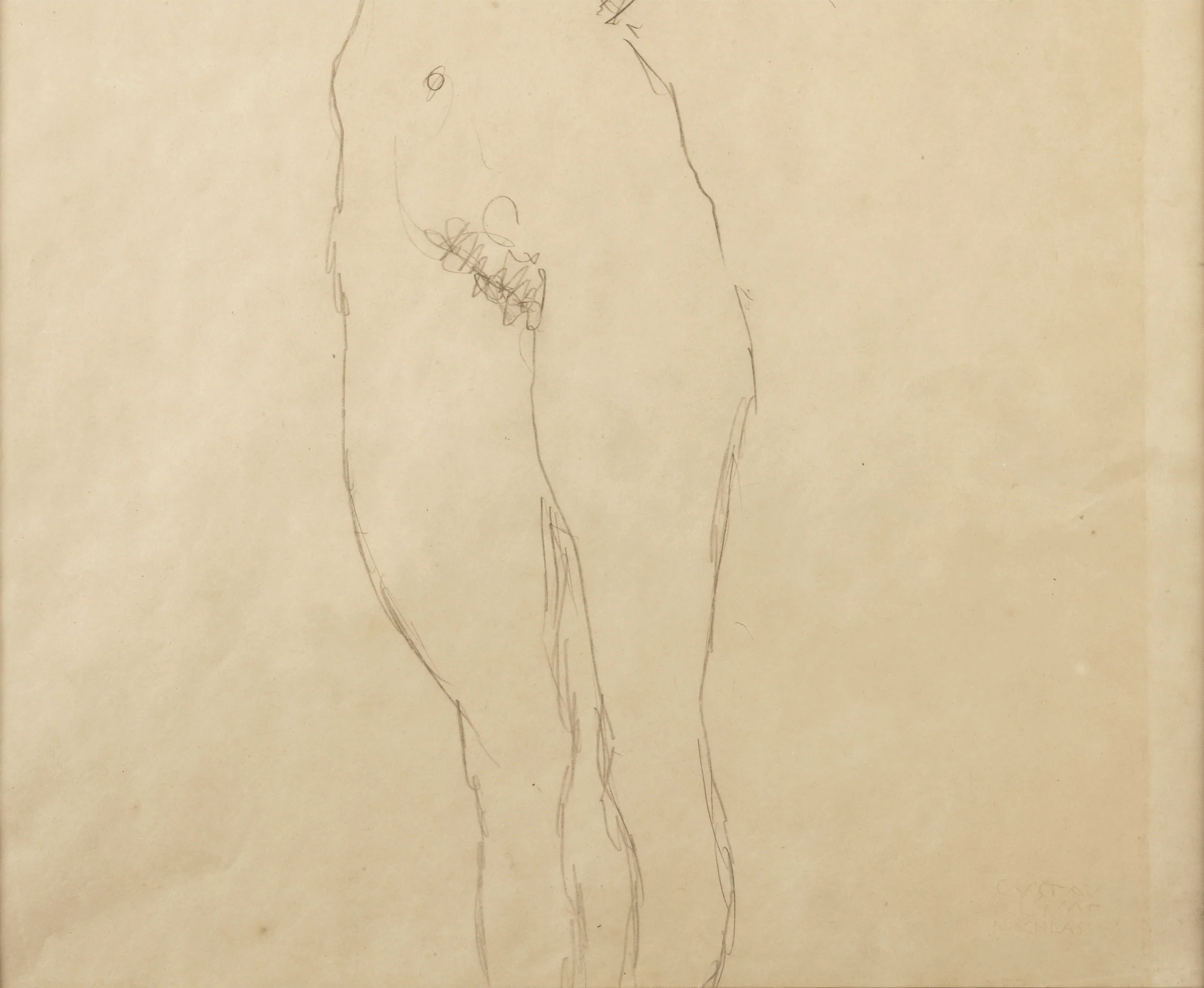 Standing Female Nude by Gustav Klimt - Image 4