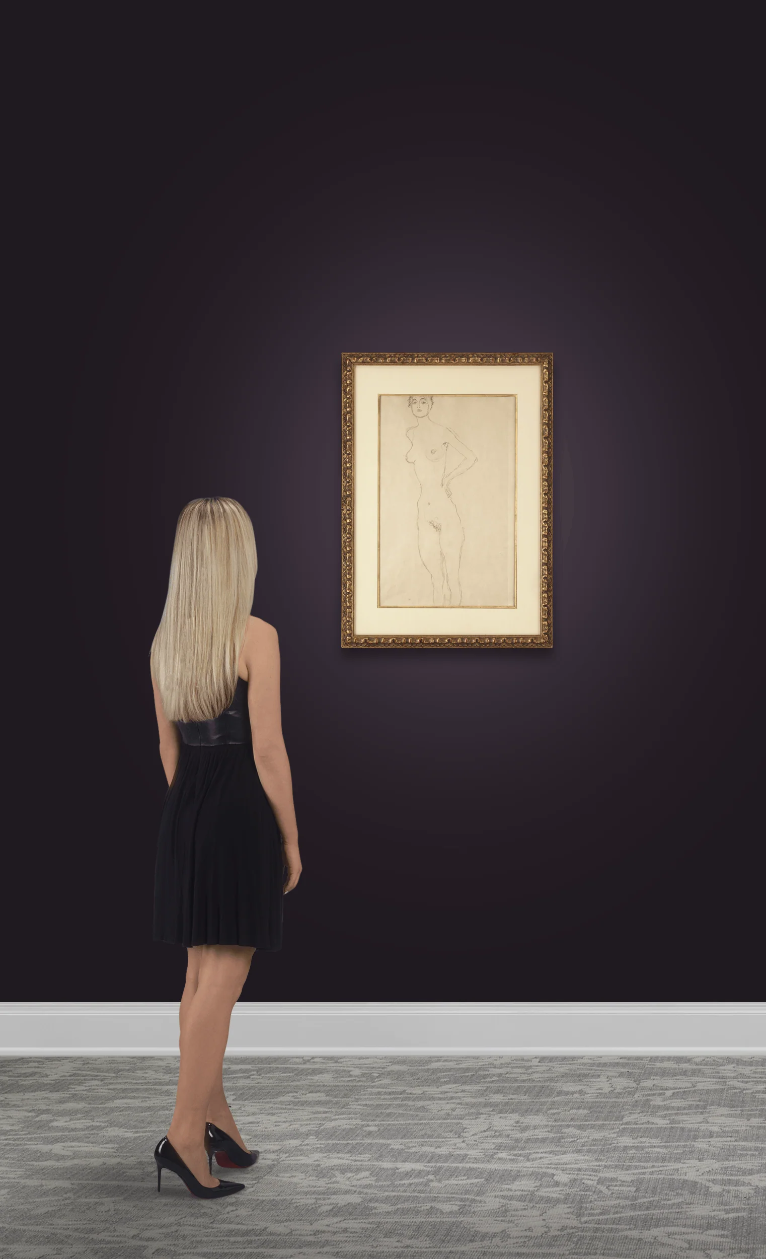 Standing Female Nude by Gustav Klimt - Image 5