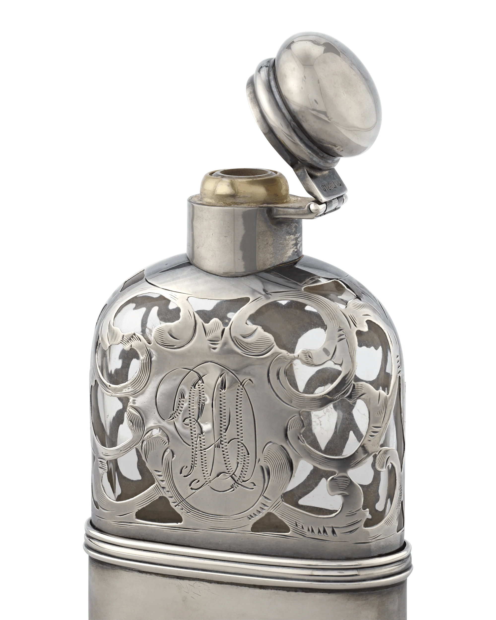 Sterling Silver and Glass Flask - Image 3