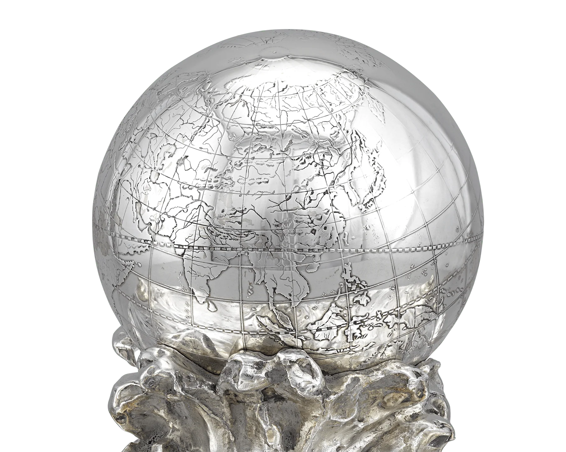 Sterling Silver Globe Inkwell Centerpiece by Tiffany & Co. - Image 3