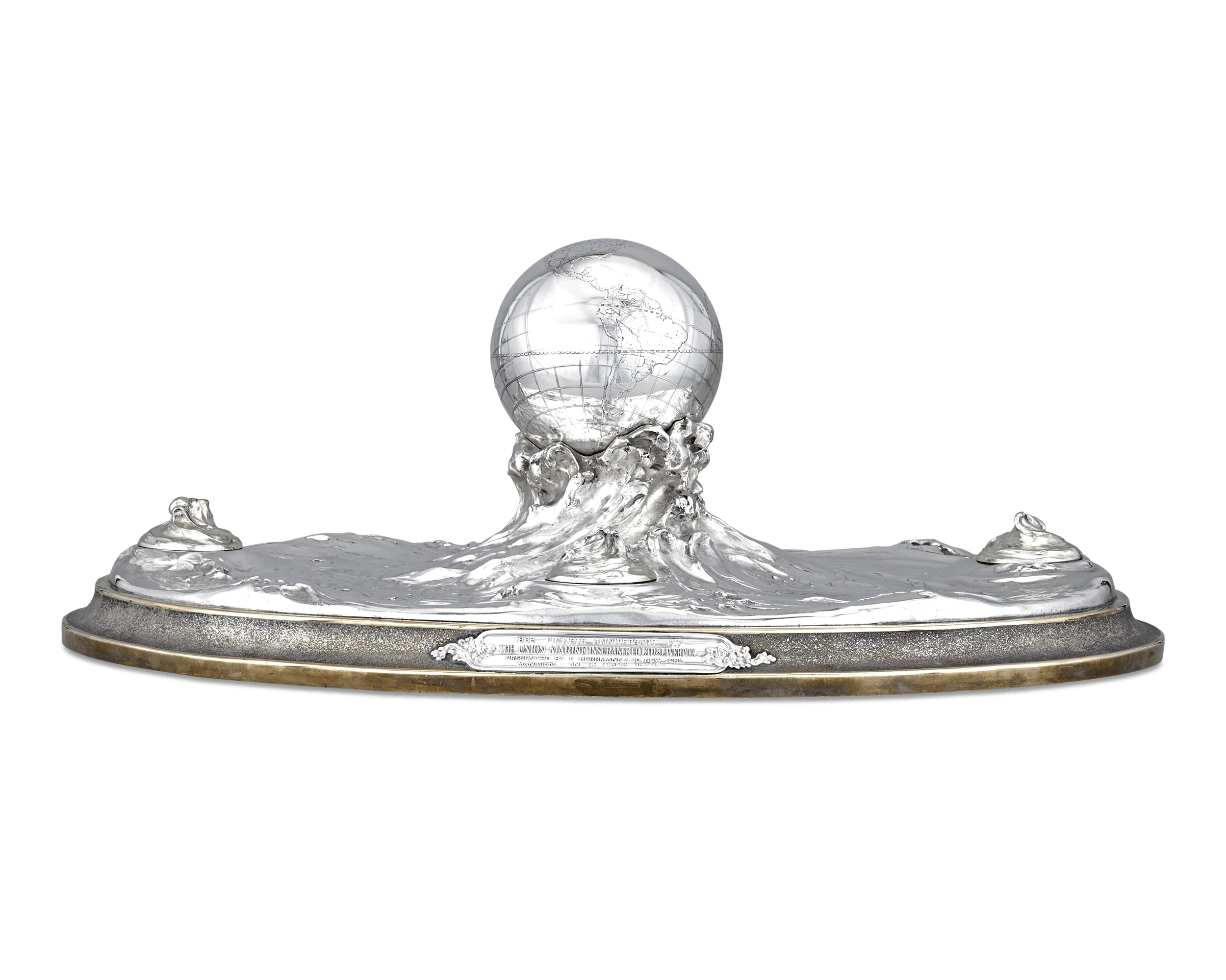 Sterling Silver Globe Inkwell Centerpiece by Tiffany & Co. - Image 7
