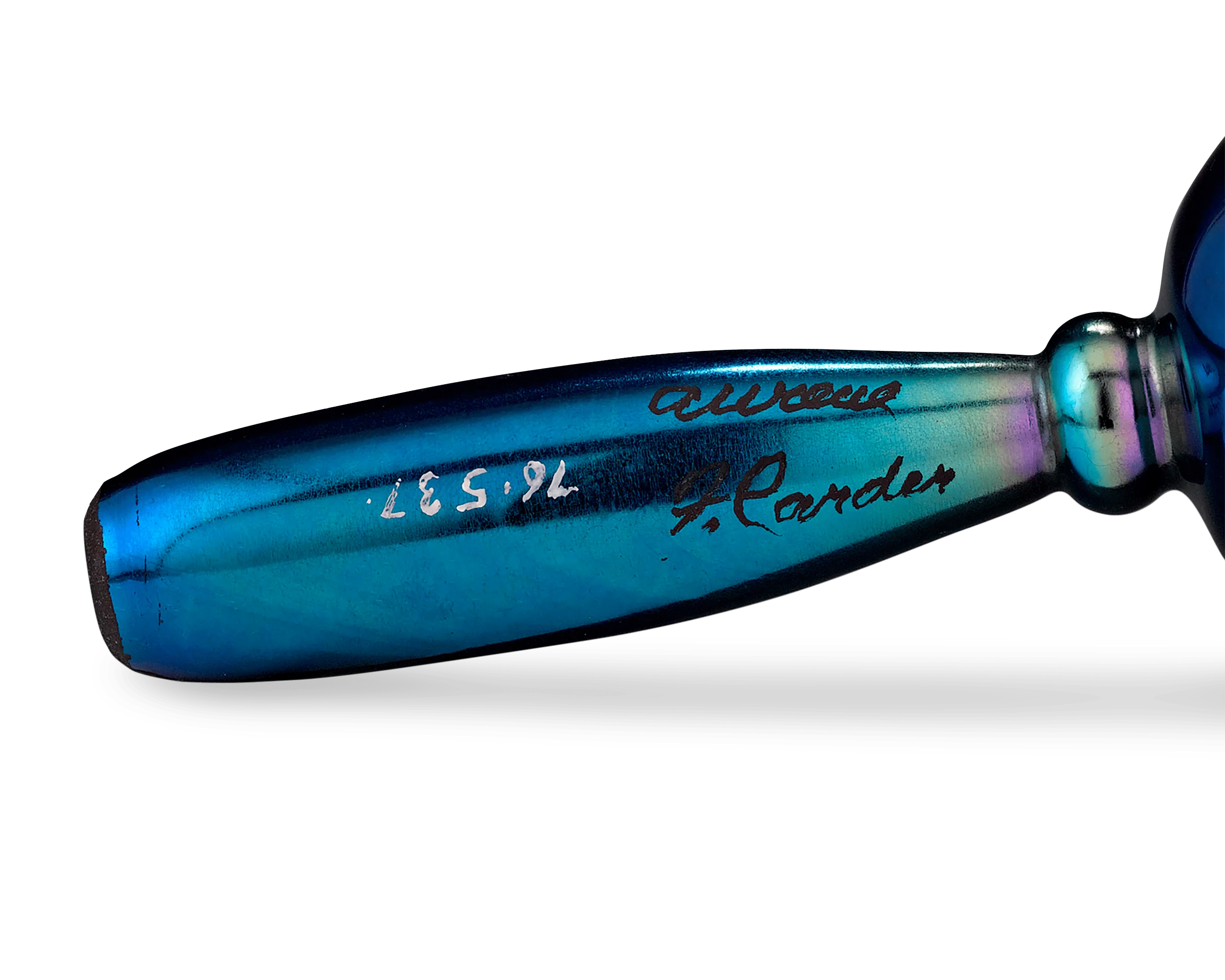 Steuben Blue Aurene Glass Stocking Darner - Image 2
