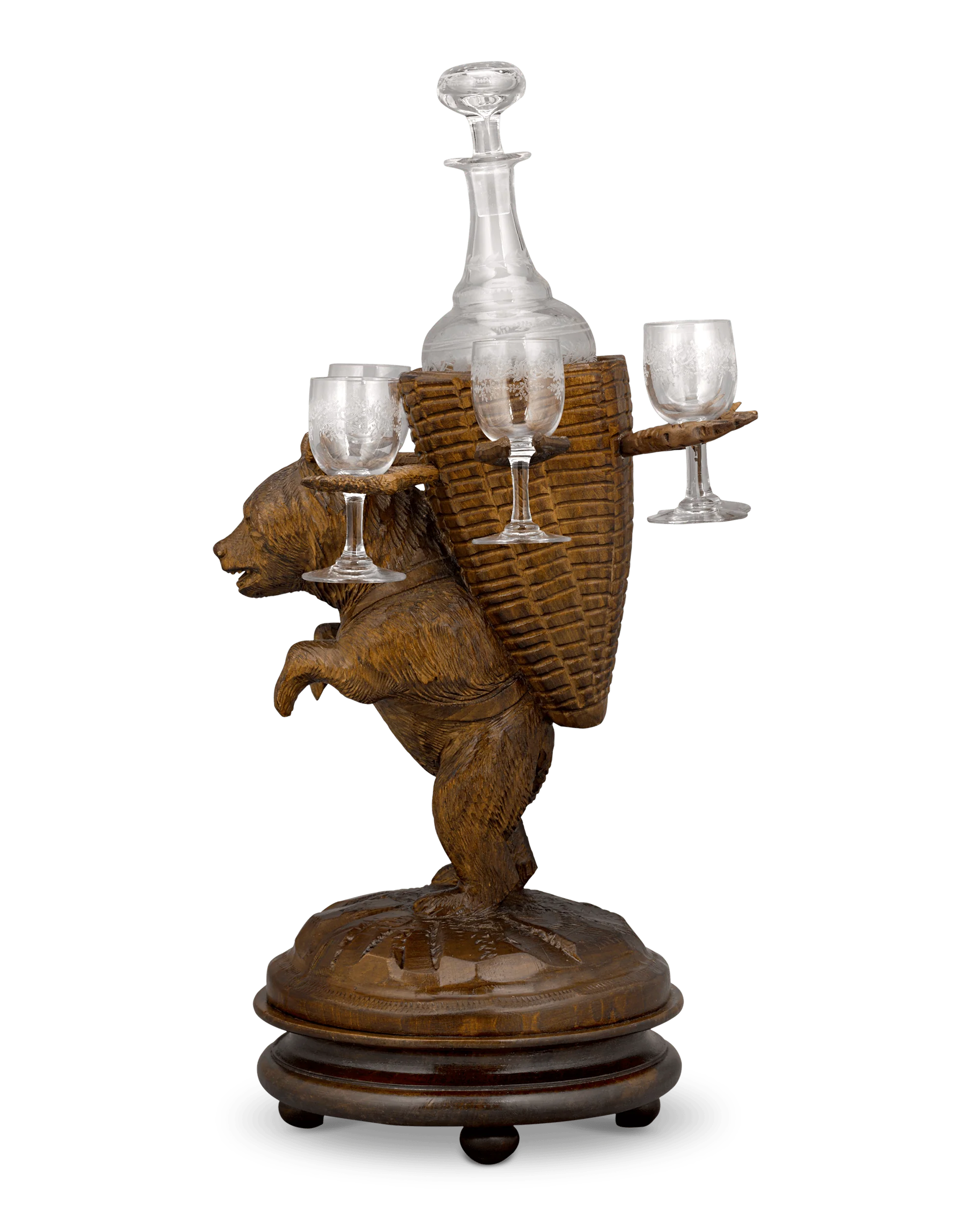 Swiss Black Forest Decanter Music Box - Image 4