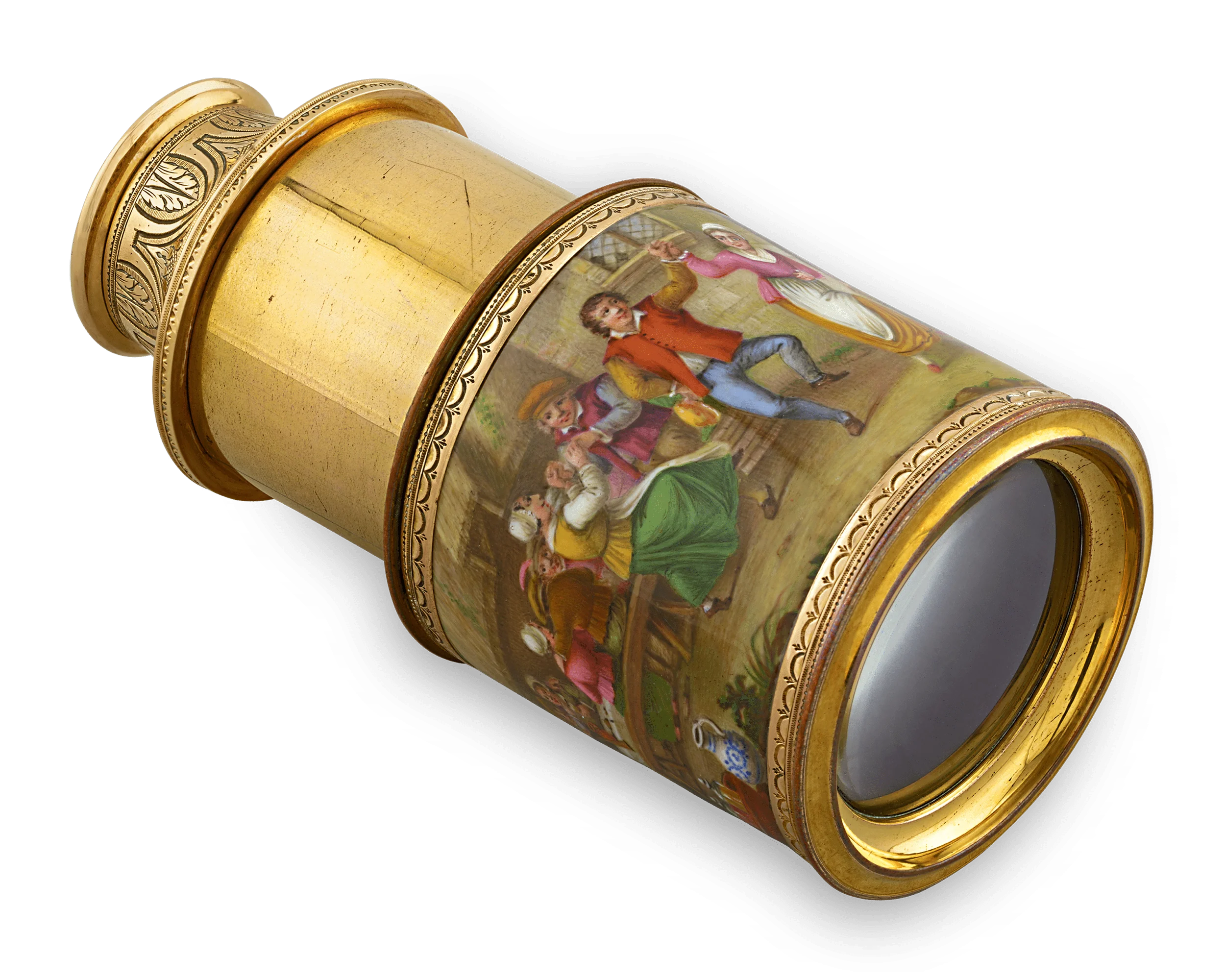 Swiss Gold and Enamel Telescope - Image 3