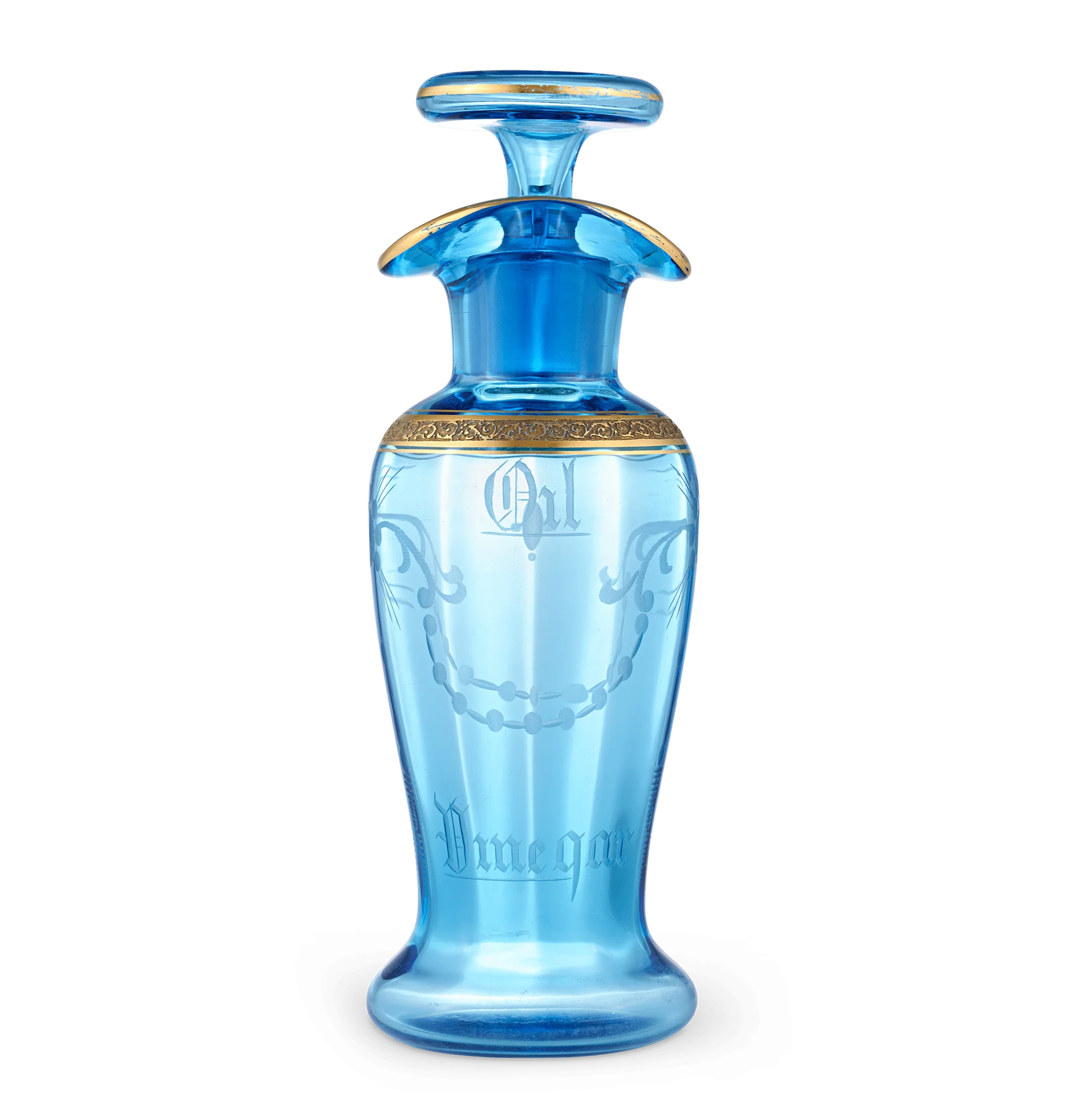 T. G. Hawkes & Co. Blue Vinaigrette Bottle