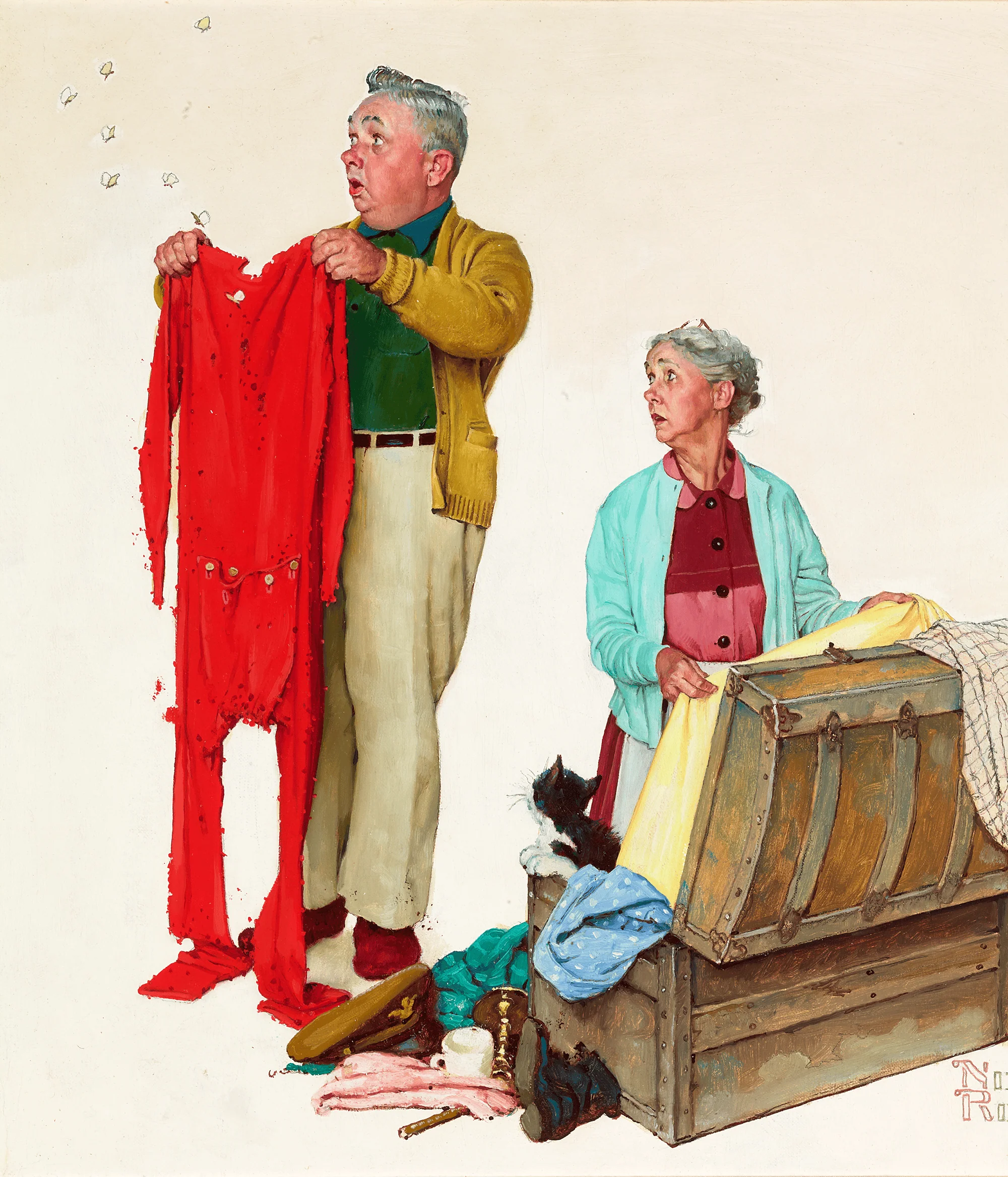 Tender Years: Moth Holes by Norman Rockwell - Image 3