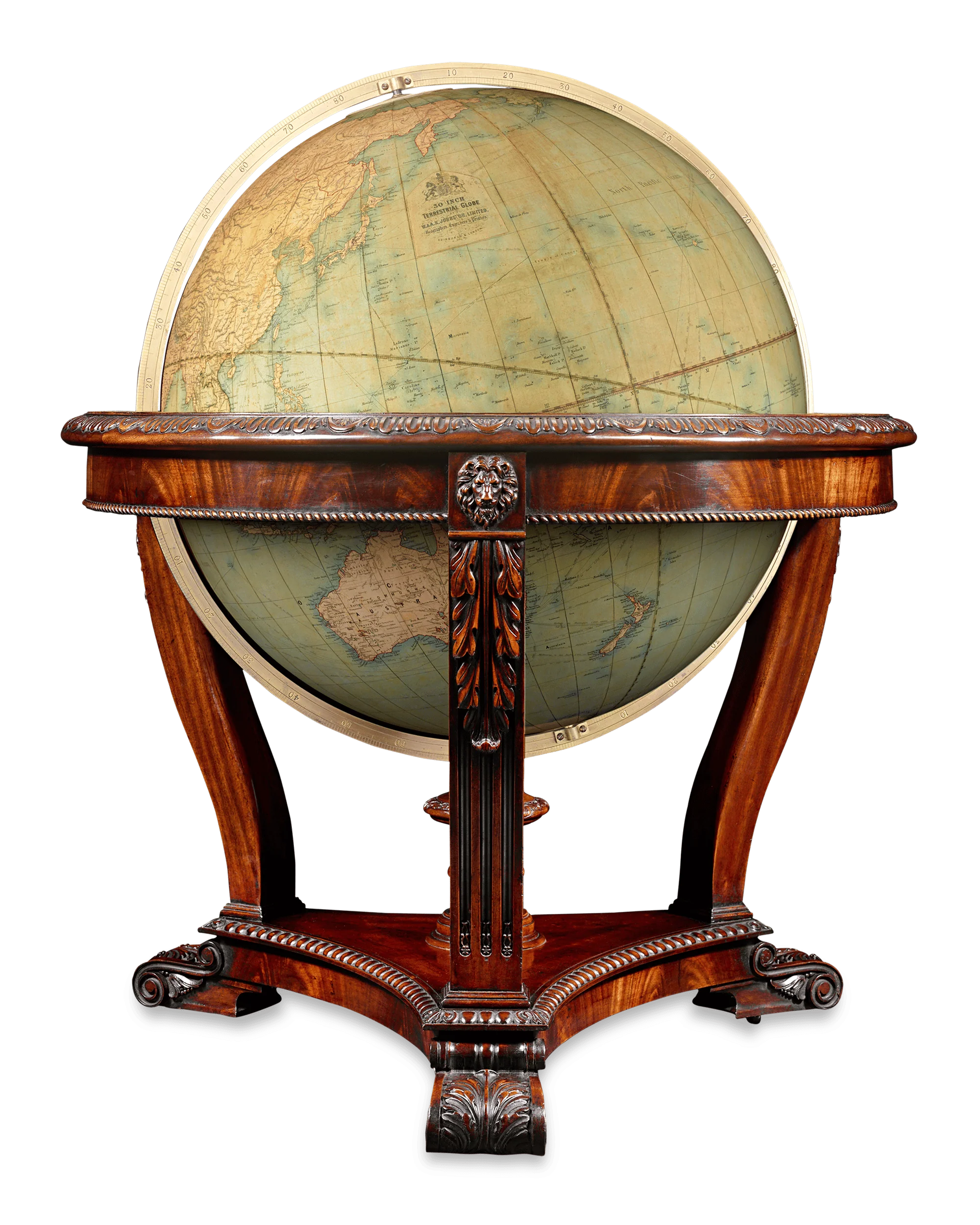 Terrestrial 30-inch Globe by W. & A.K. Johnston - Image 2