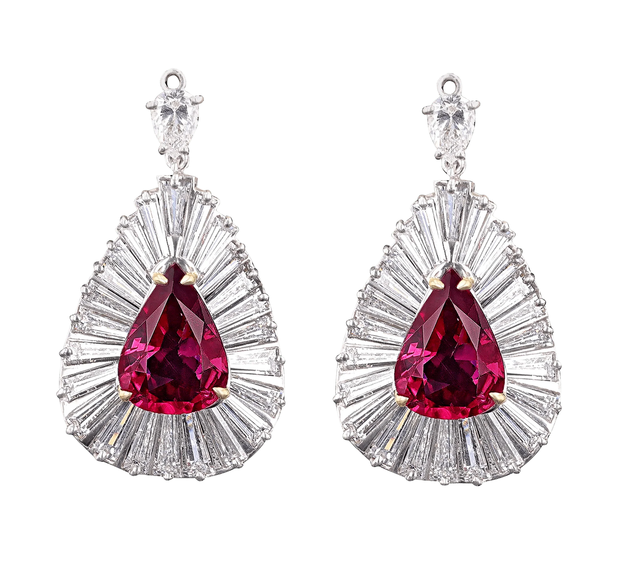 Thai Ruby Earrings, 6.02 Carats