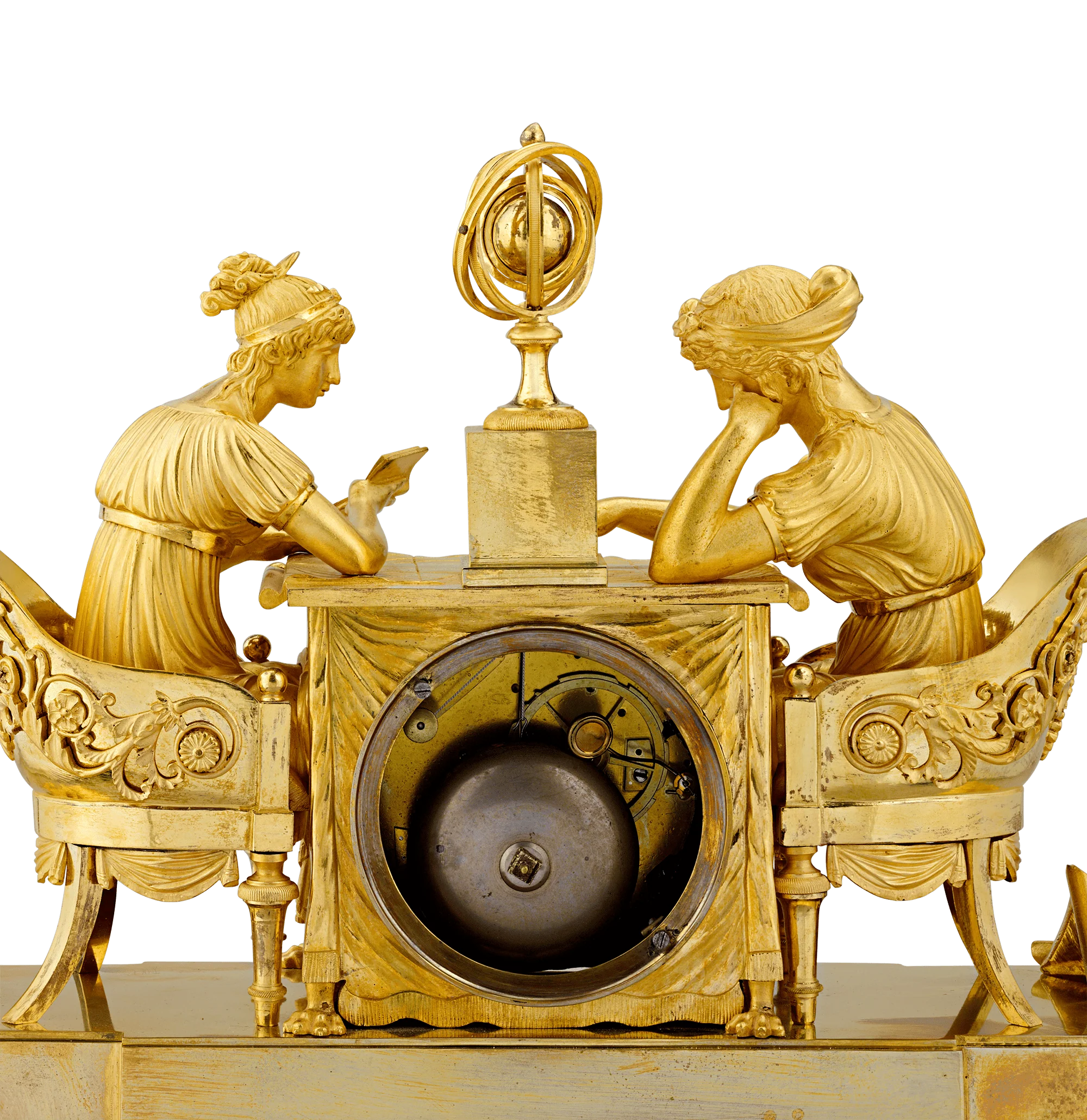 The Astronomy Lesson French Empire Mantel Clock - Image 3