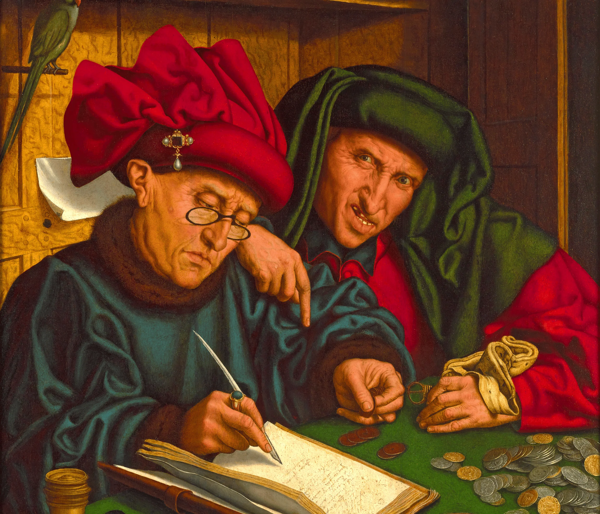 The Tax Collectors attributed to Marinus van Reymerswaele - Image 3
