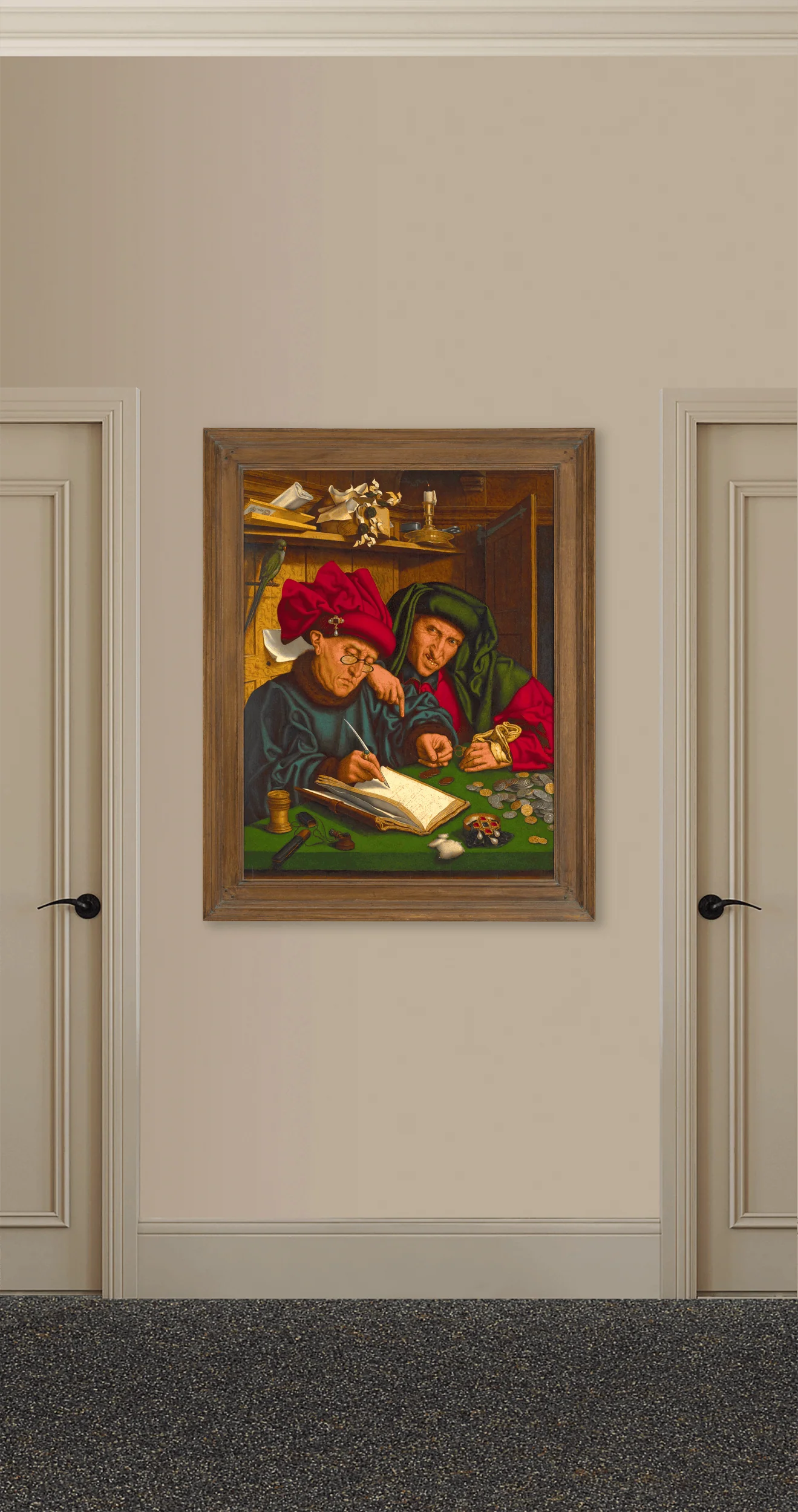 The Tax Collectors attributed to Marinus van Reymerswaele - Image 6