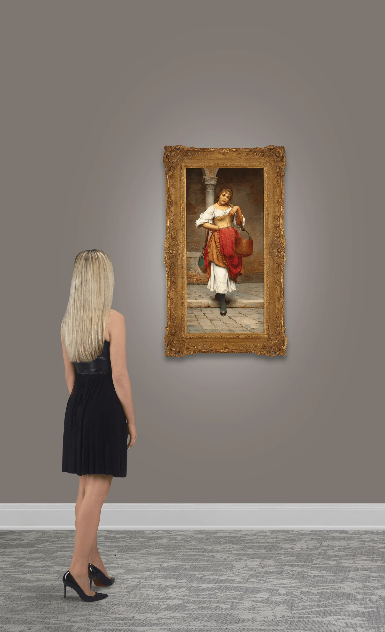 The Water Carrier by Eugen von Blaas - Image 5