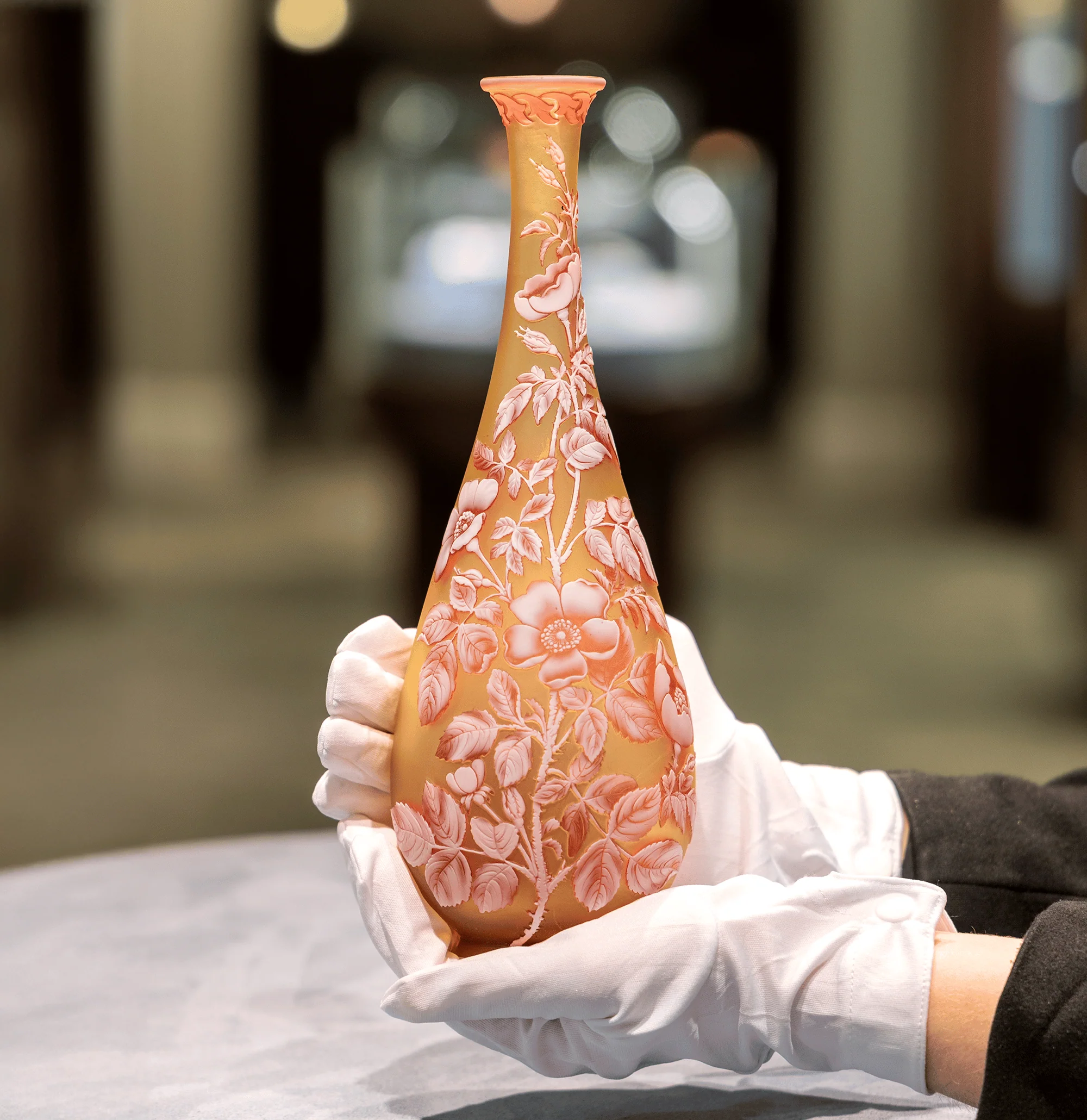 Thomas Webb & Sons Tri-Color Cameo Vase - Image 5