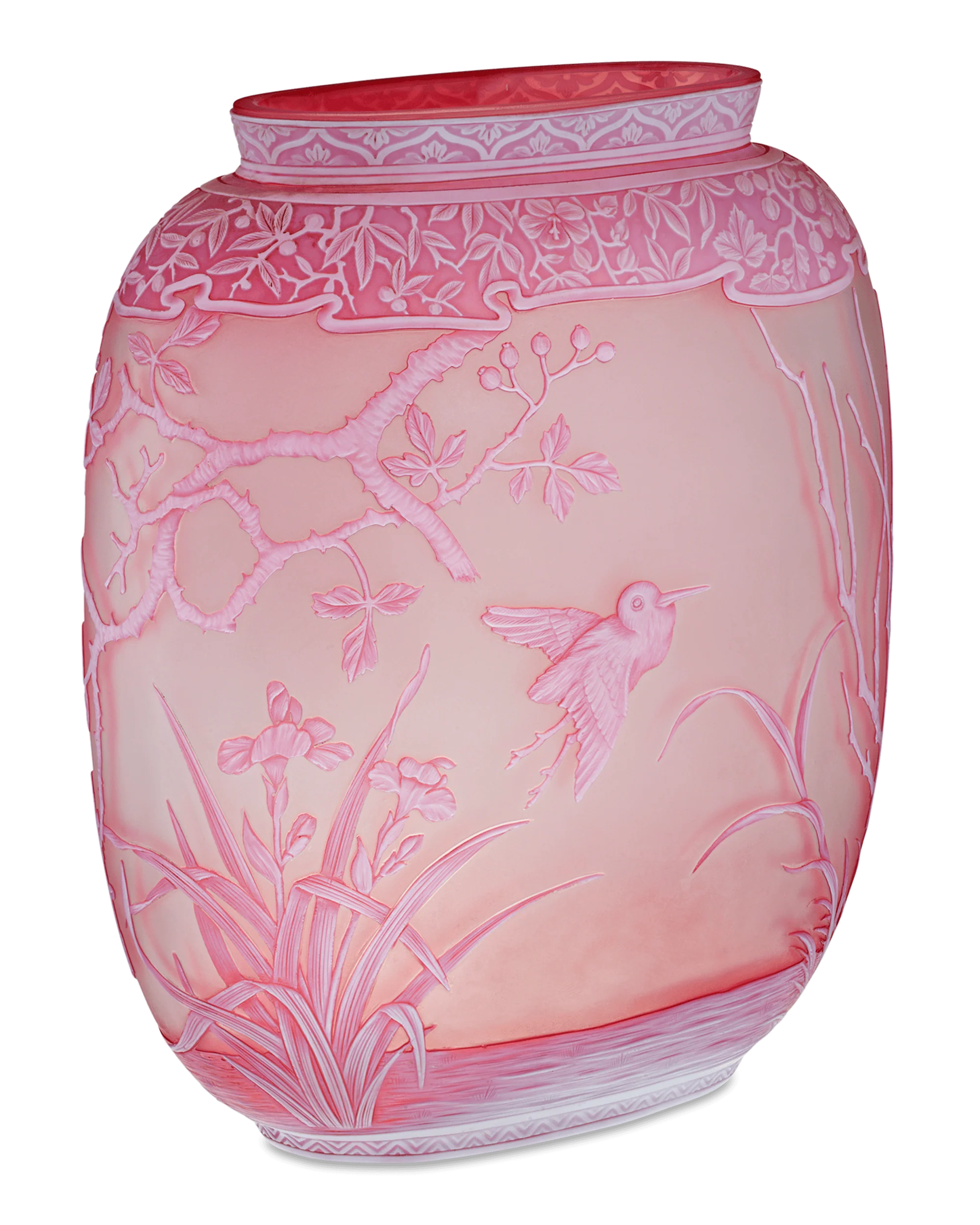 Thomas Webb & Sons Two-Color Cameo Vase - Image 2