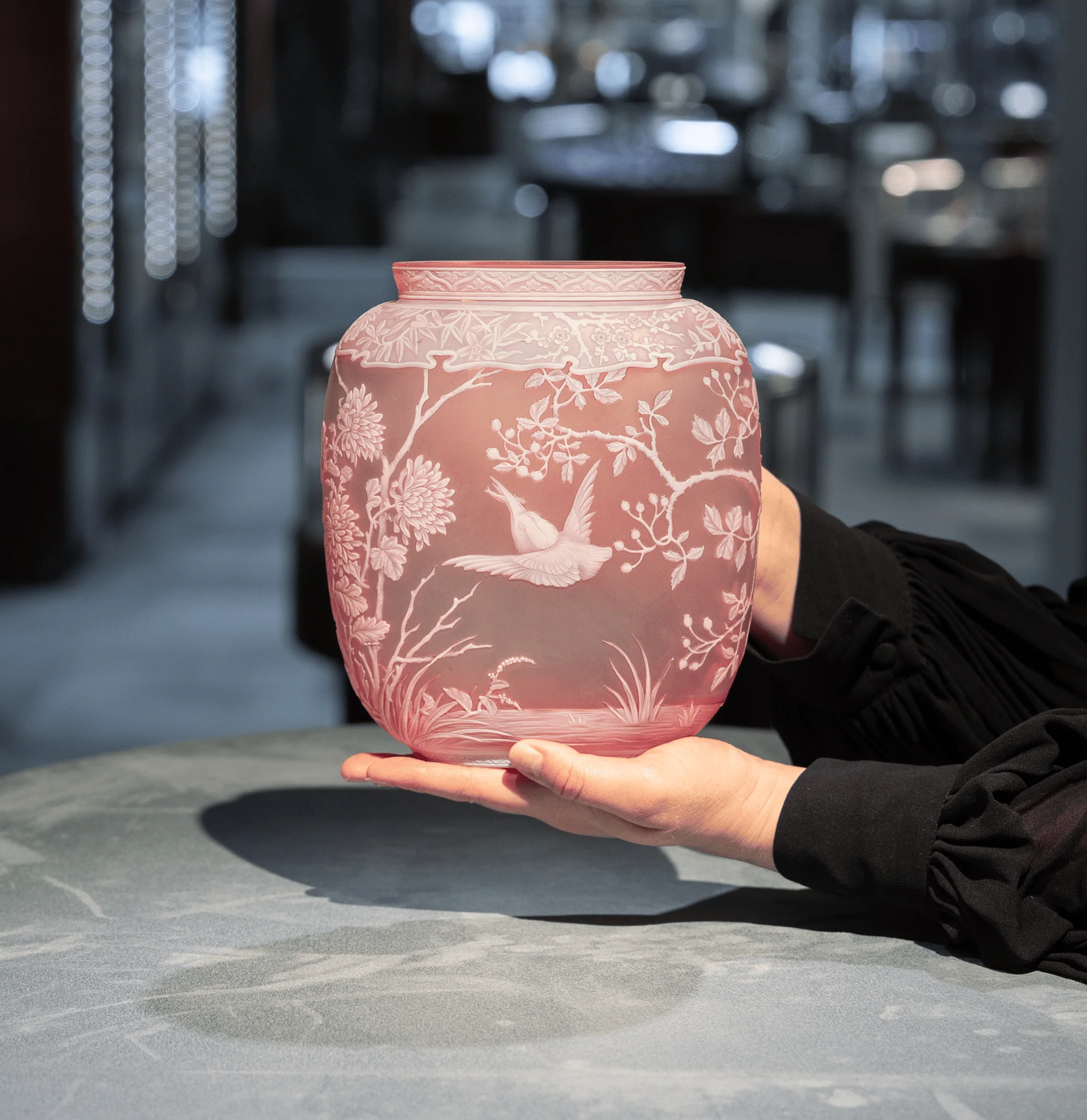Thomas Webb & Sons Two-Color Cameo Vase - Image 5