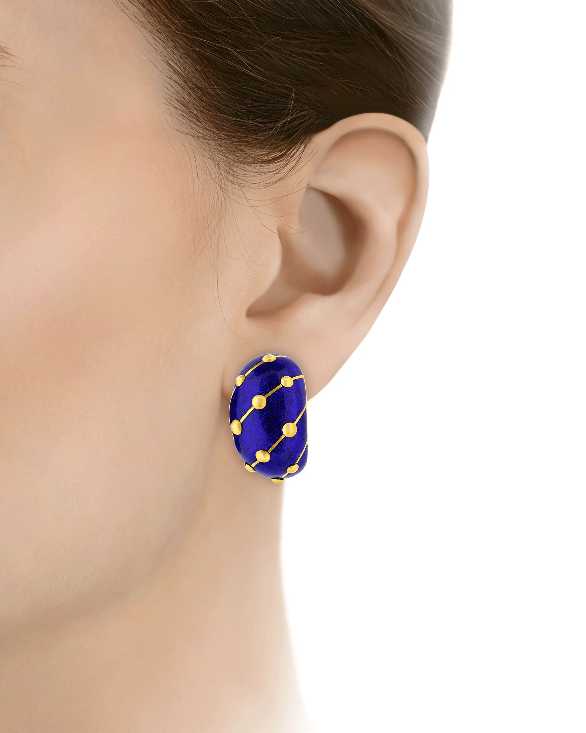 Tiffany & Co. Blue Enamel Earrings by Jean Schlumberger - Image 3