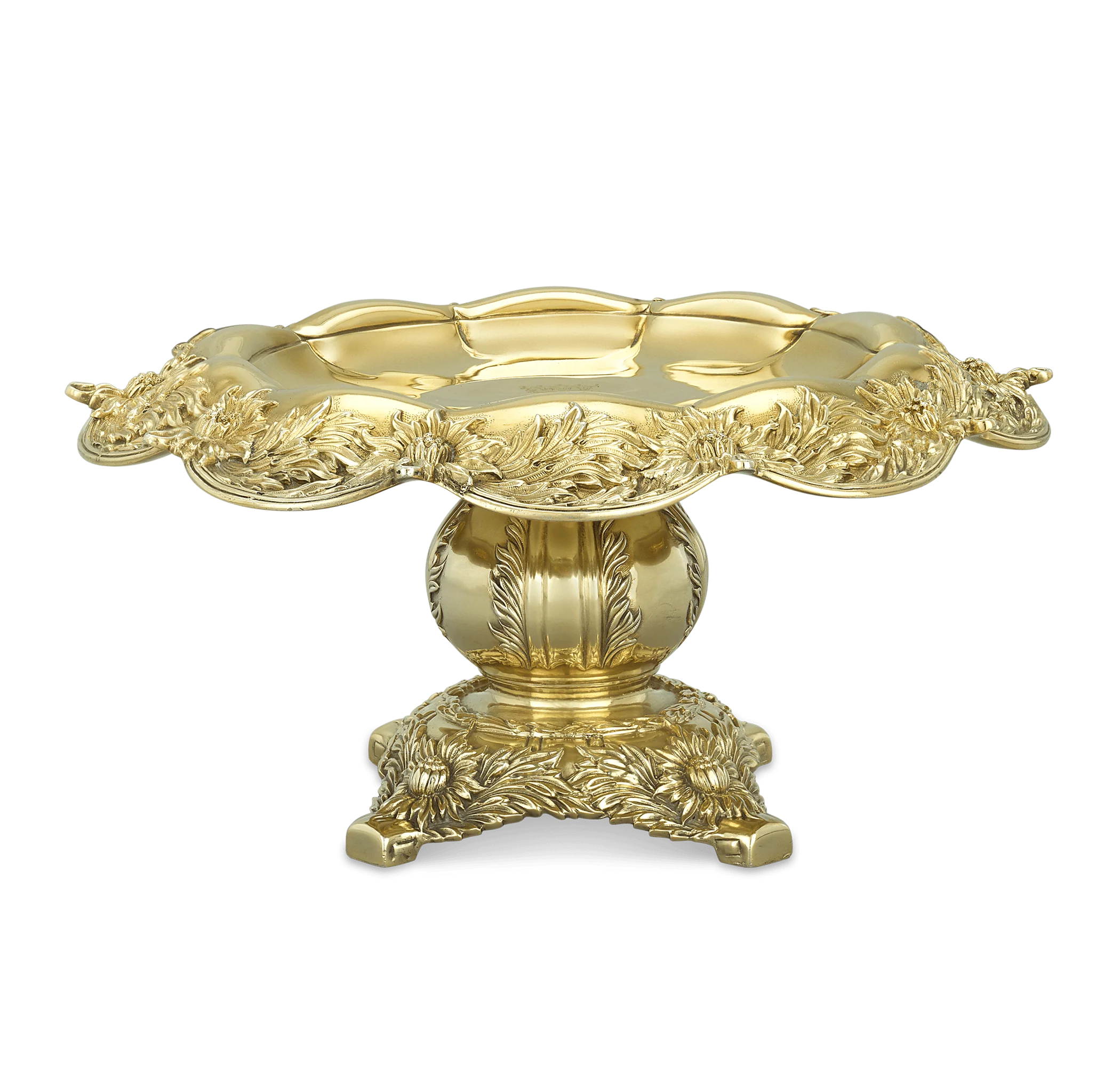 Tiffany & Co. Chrysanthemum Silver Gilt Tazze, Set of 4 - Image 3