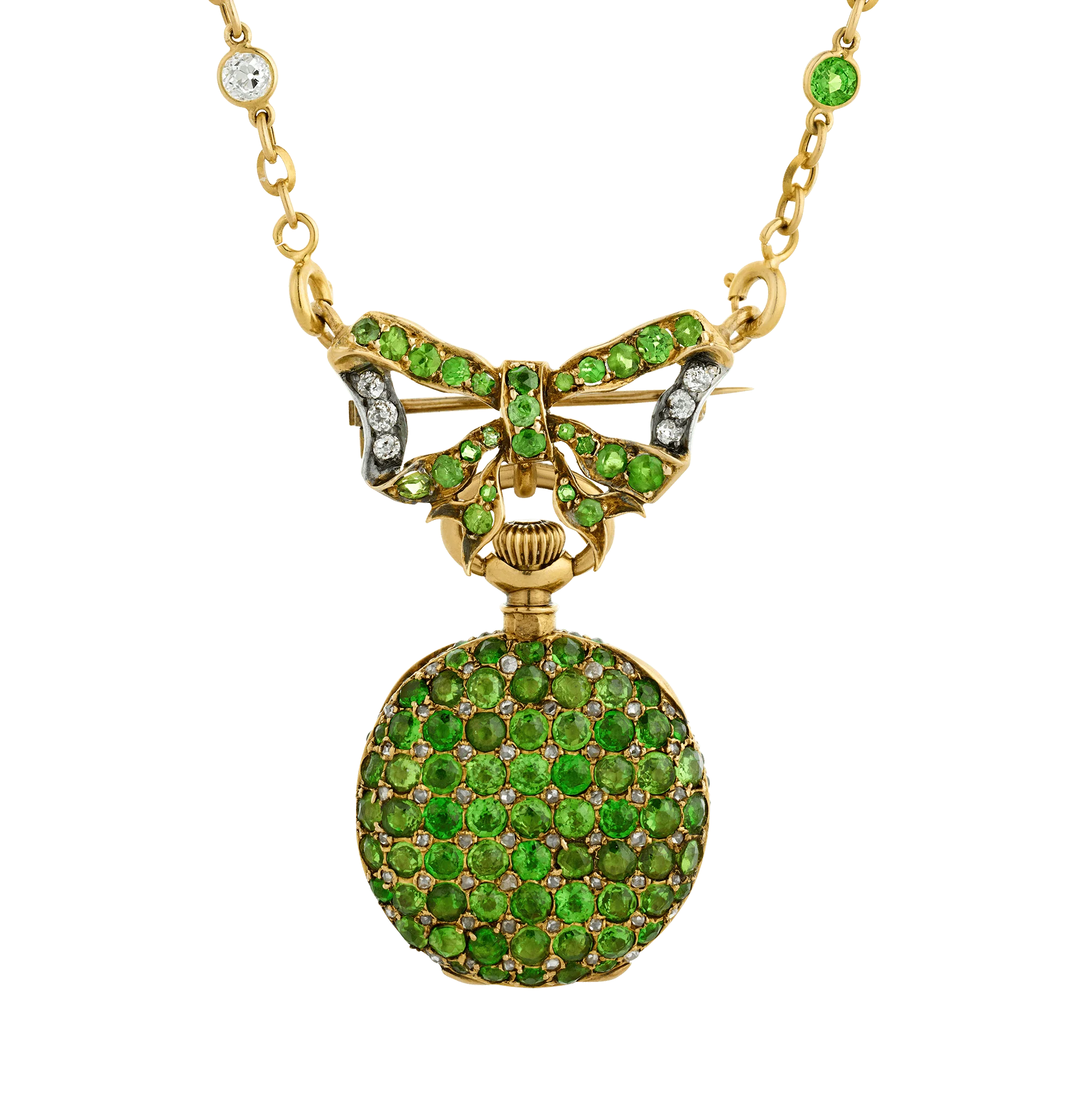 Tiffany & Co. Demantoid Garnet Watch Necklace, 14.25 Carats - Image 2