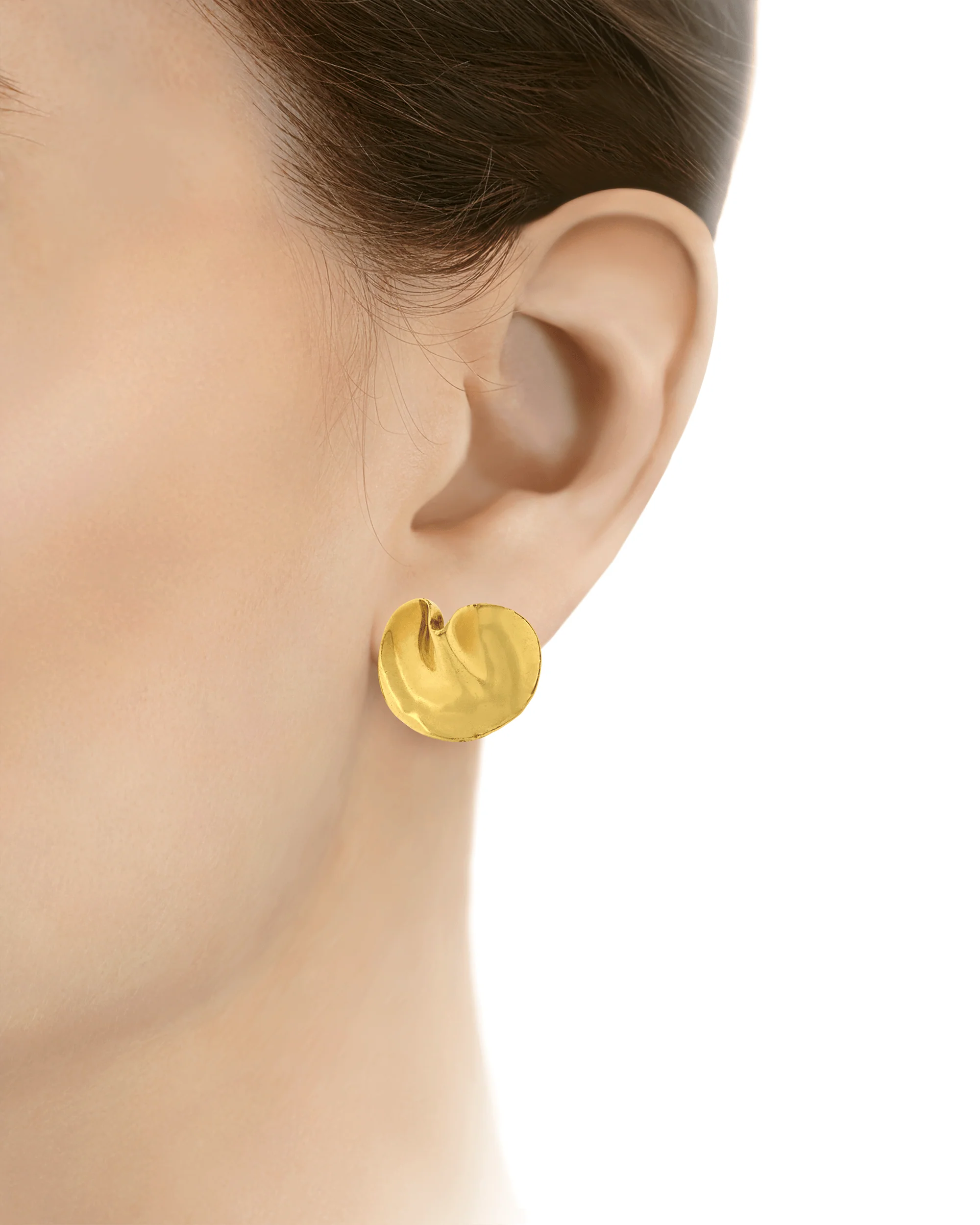 Tiffany & Co. Gold Lily Pad Earrings - Image 3