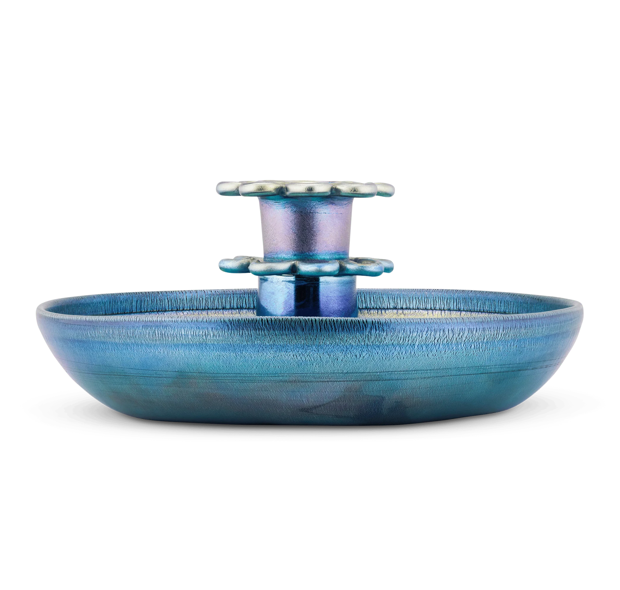 Tiffany Studios Blue Favrile Glass Centerpiece - Image 2