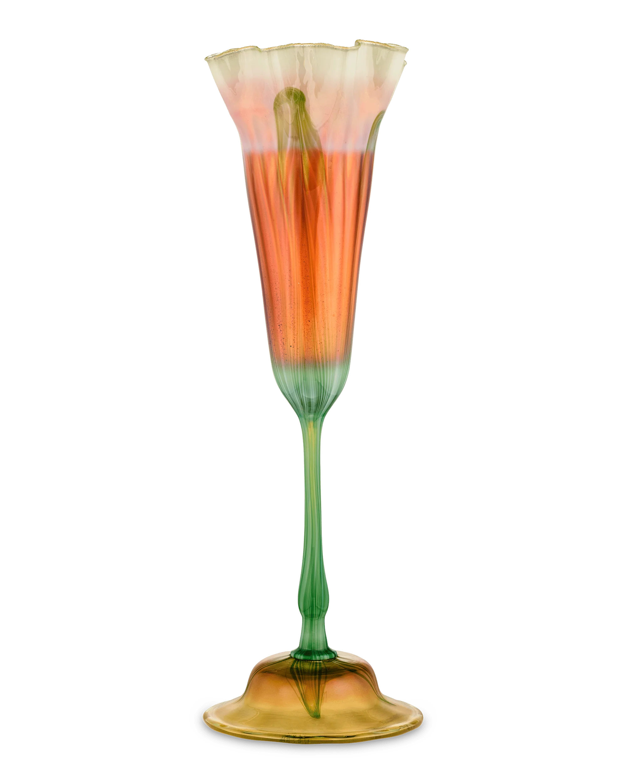 Tiffany Studios Ruffled Rim Floriform Glass Vase - Image 2