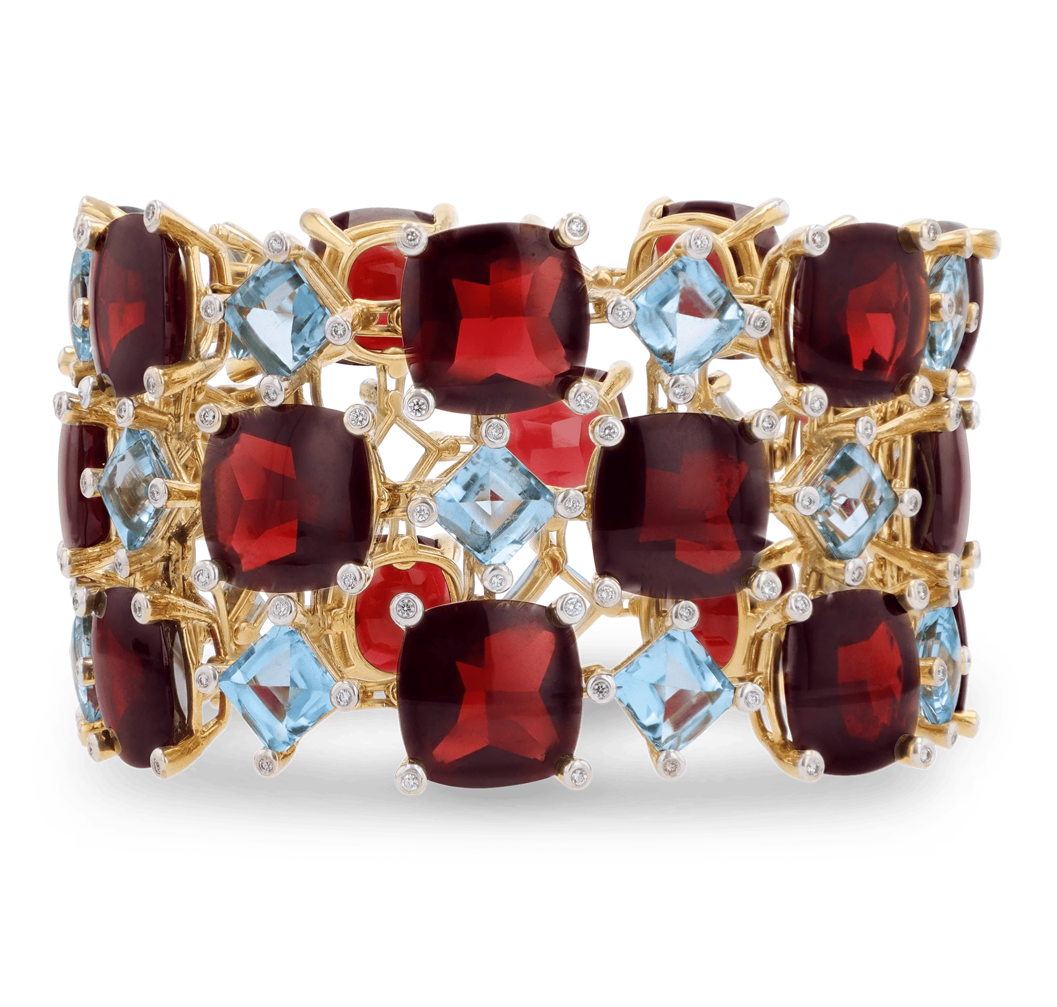 Tony Duquette Garnet and Topaz Bracelet