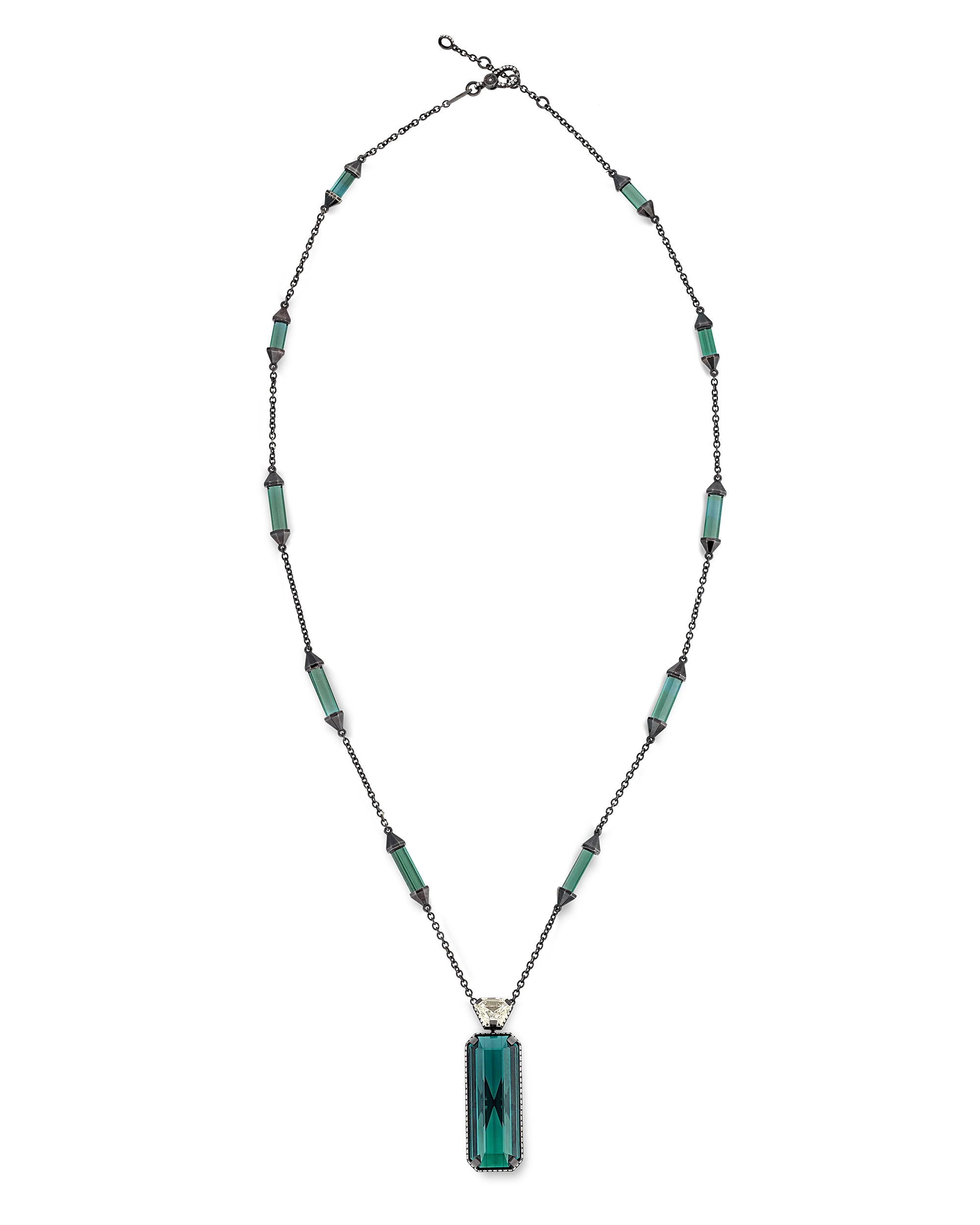Tourmaline and Yellow Diamond Necklace, 42.54 Carats - Image 2
