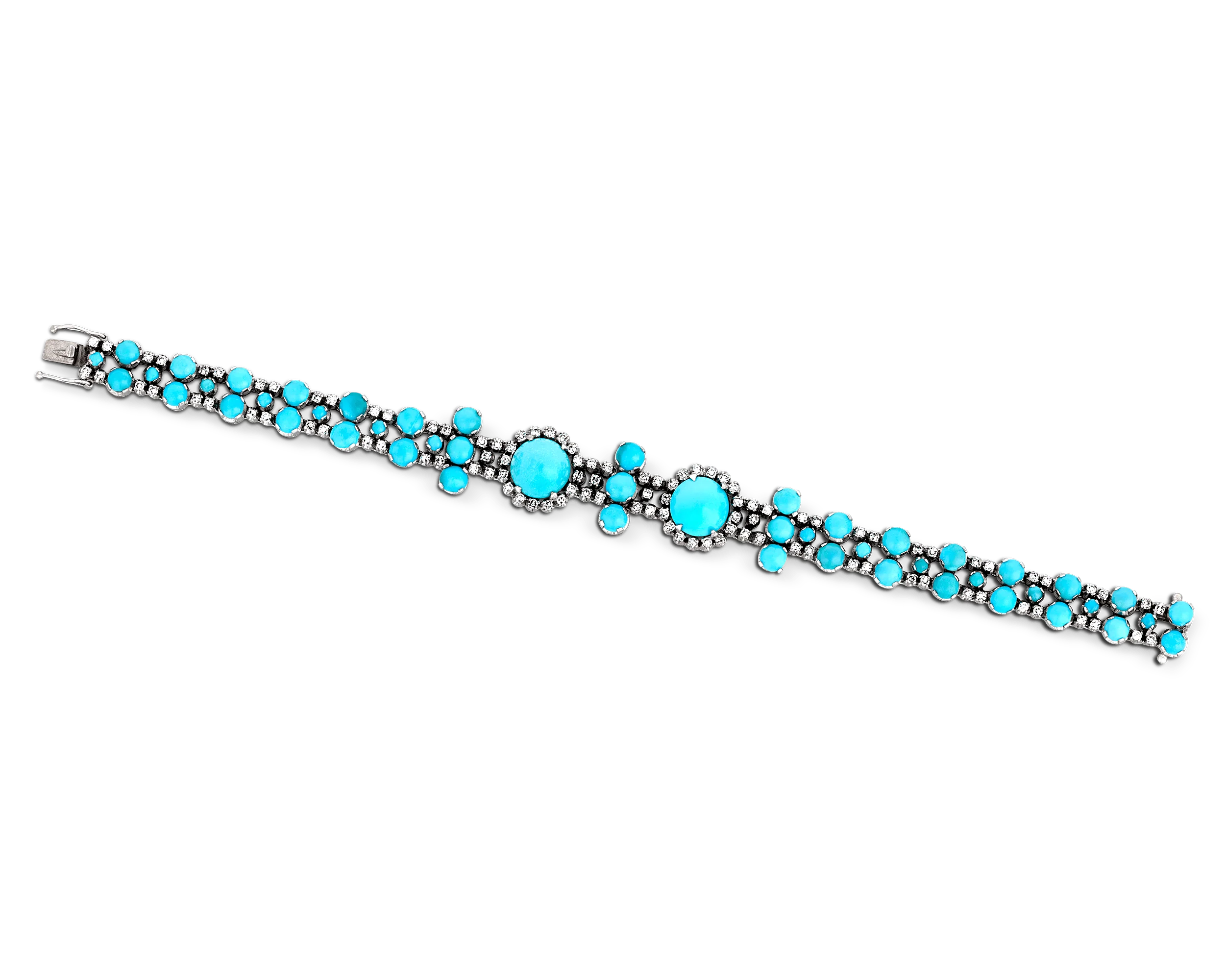 Turquoise and Diamond Bracelet - Image 2