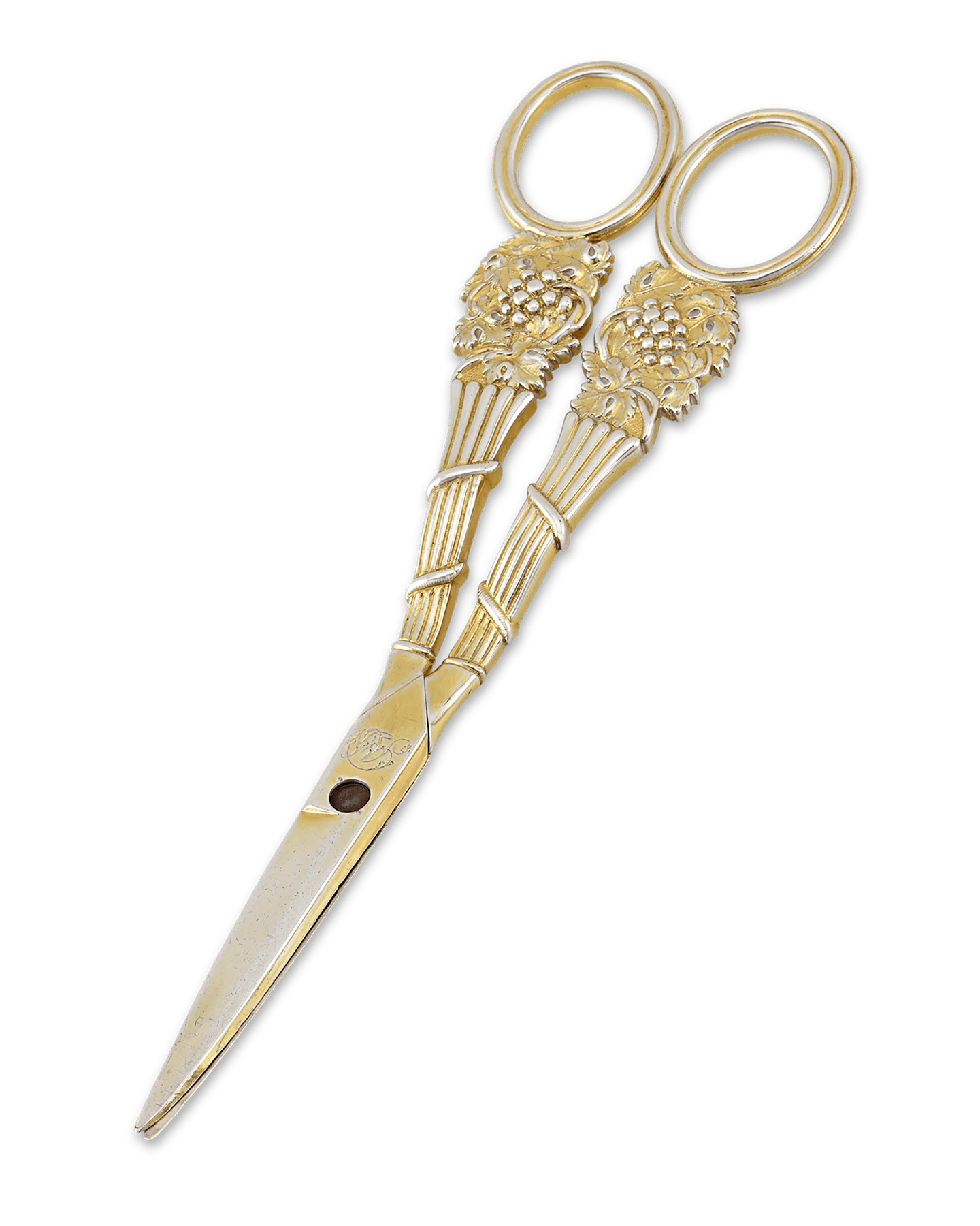 Two Pairs of Regency-Period Silver-Gilt Grape Shears - Image 3
