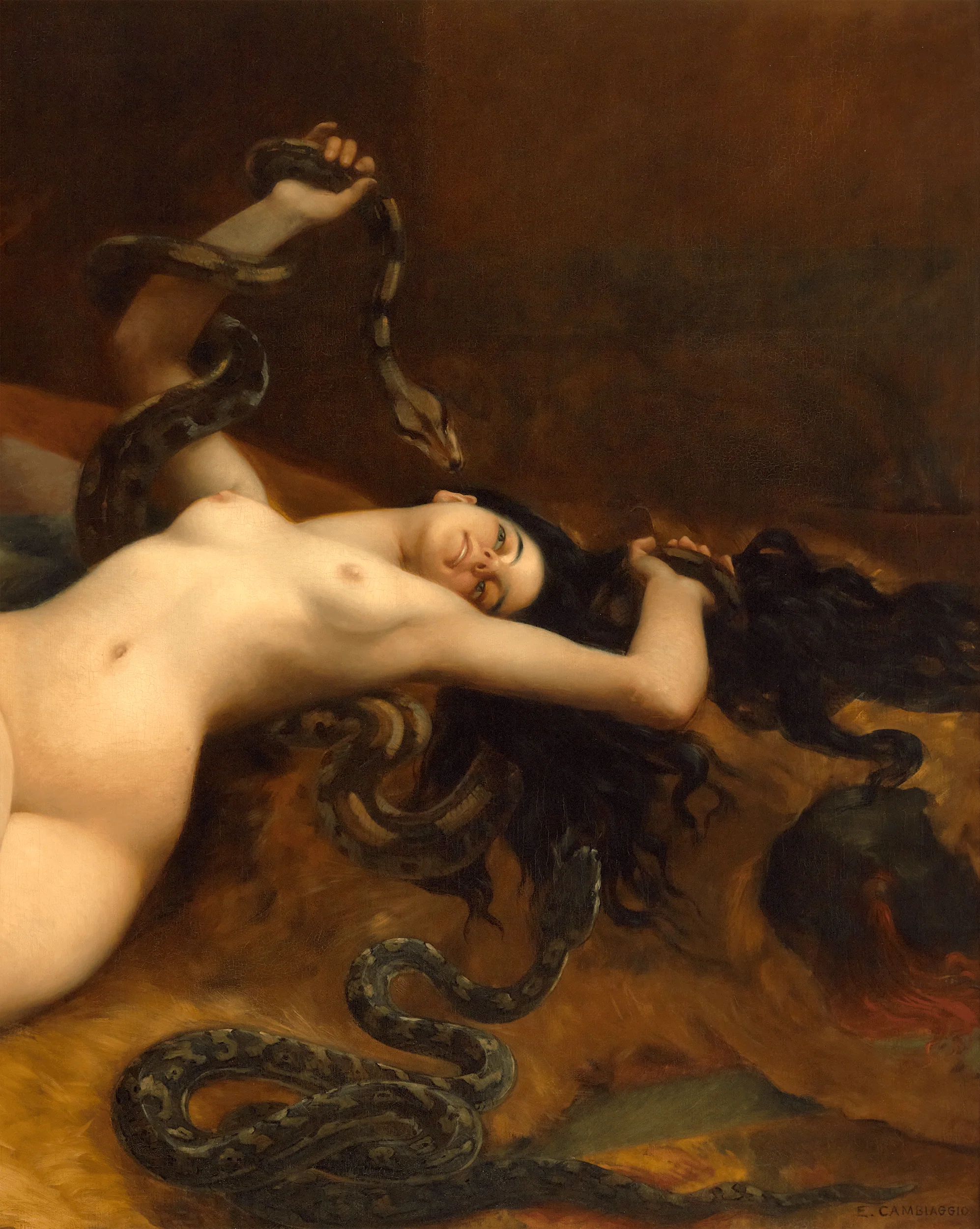 Une charmeuse by Emile Cambiaggio - Image 6