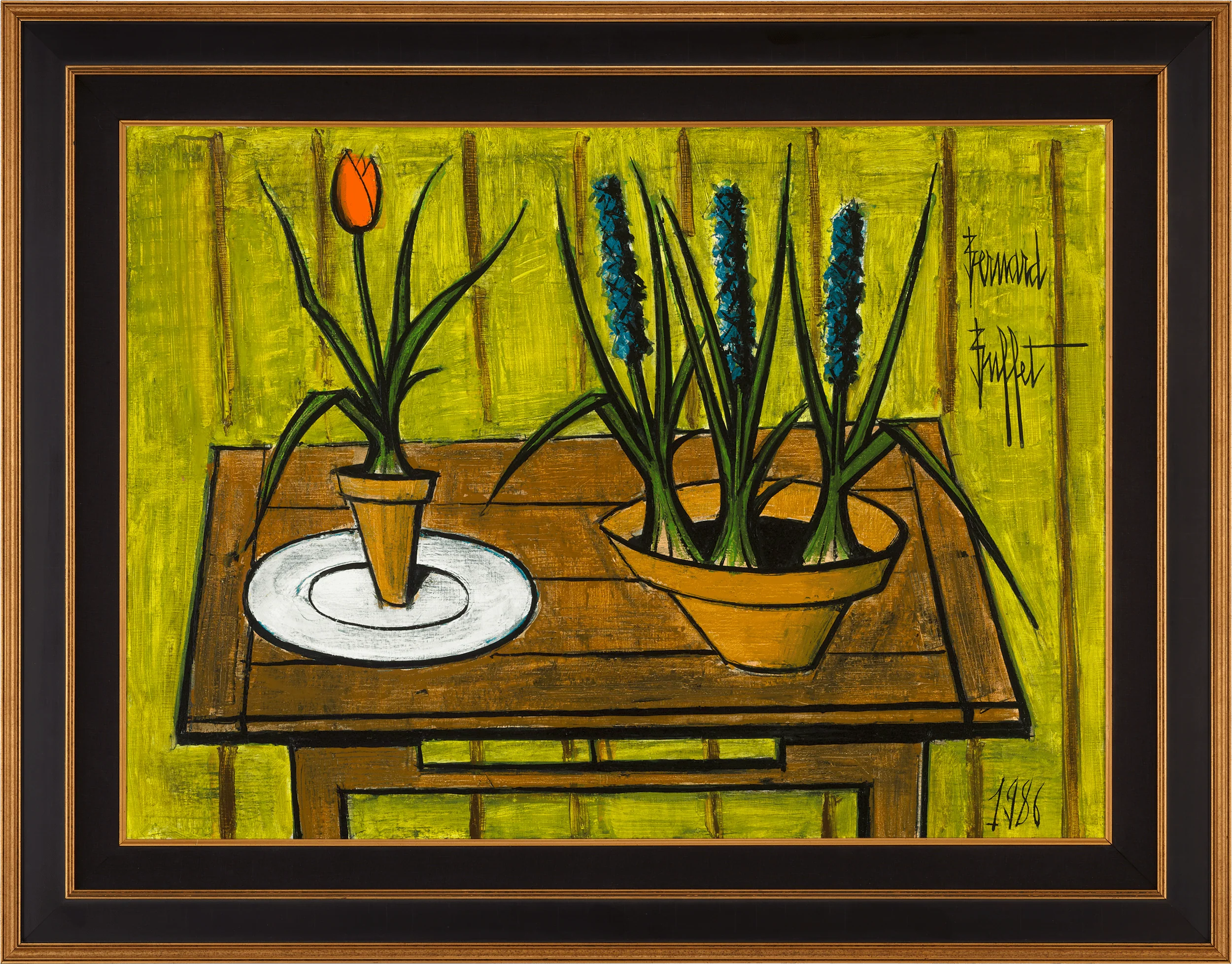 Une tulipe et trois jacinthes by Bernard Buffet - Image 2