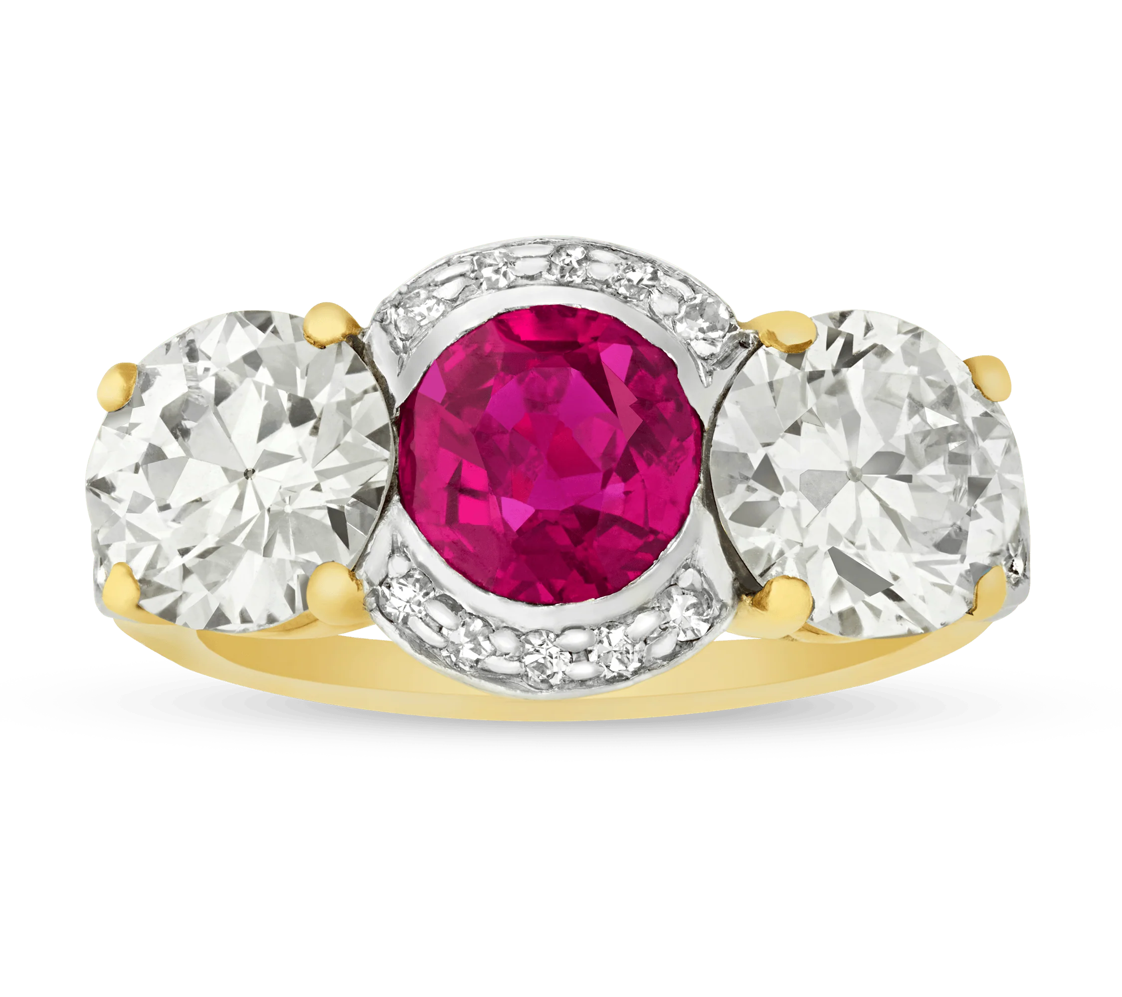 Unheated Burma Ruby and Diamond Ring - Image 3