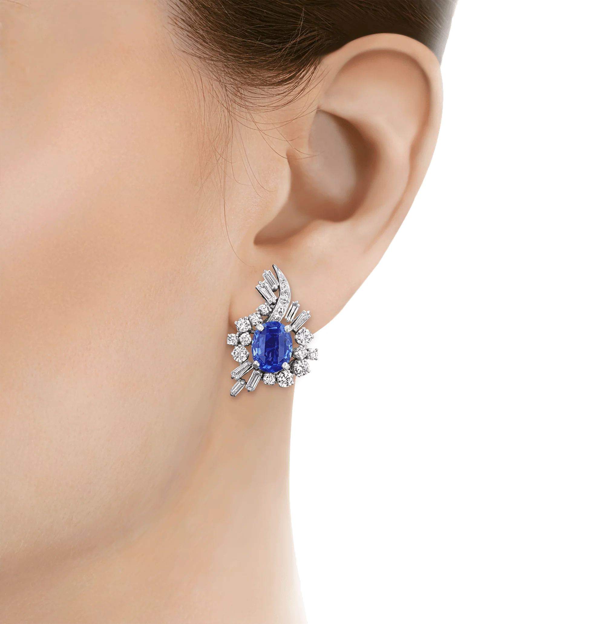 Unheated Ceylon Sapphire Earrings, 11.17 Carats - Image 2