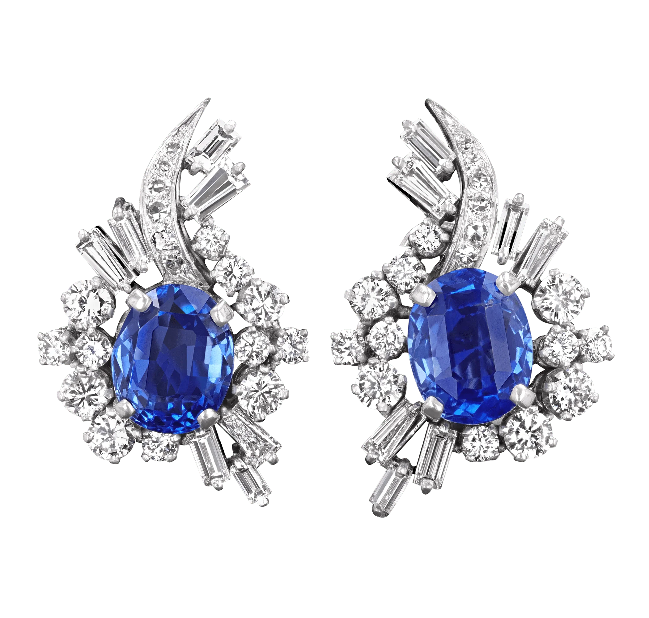 Unheated Ceylon Sapphire Earrings, 11.17 Carats - Image 3
