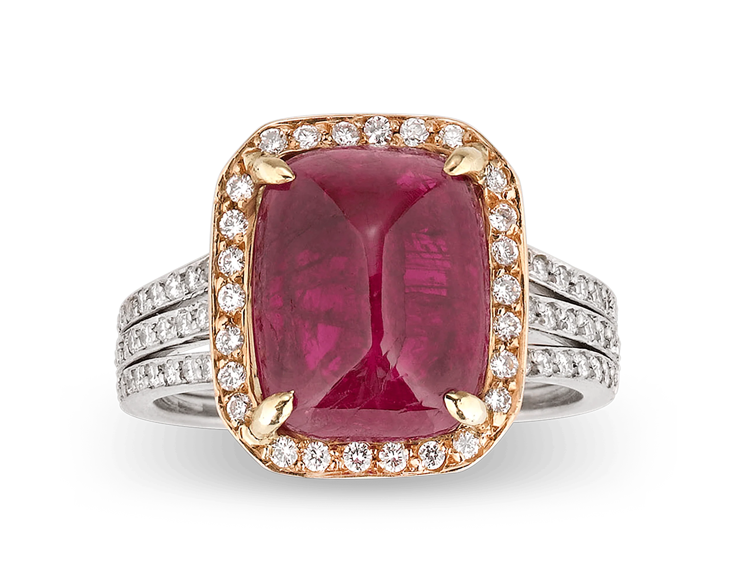 Untreated Burma Cabochon Ruby Ring, 6.31 Carats - Image 3