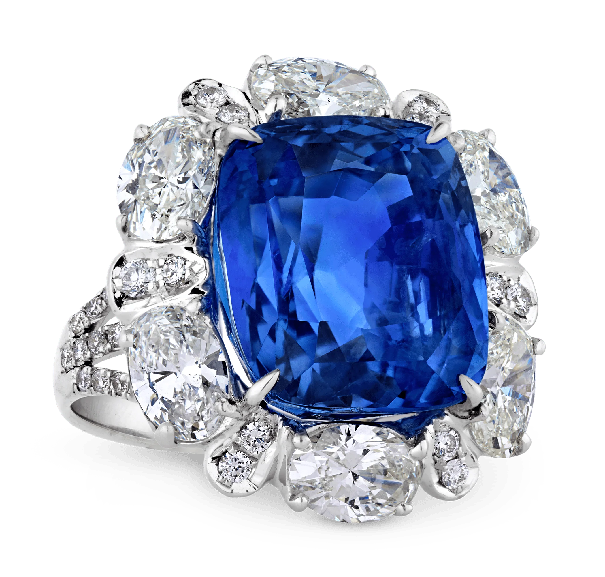 Untreated Burma Sapphire Ring, 19.80 Carats
