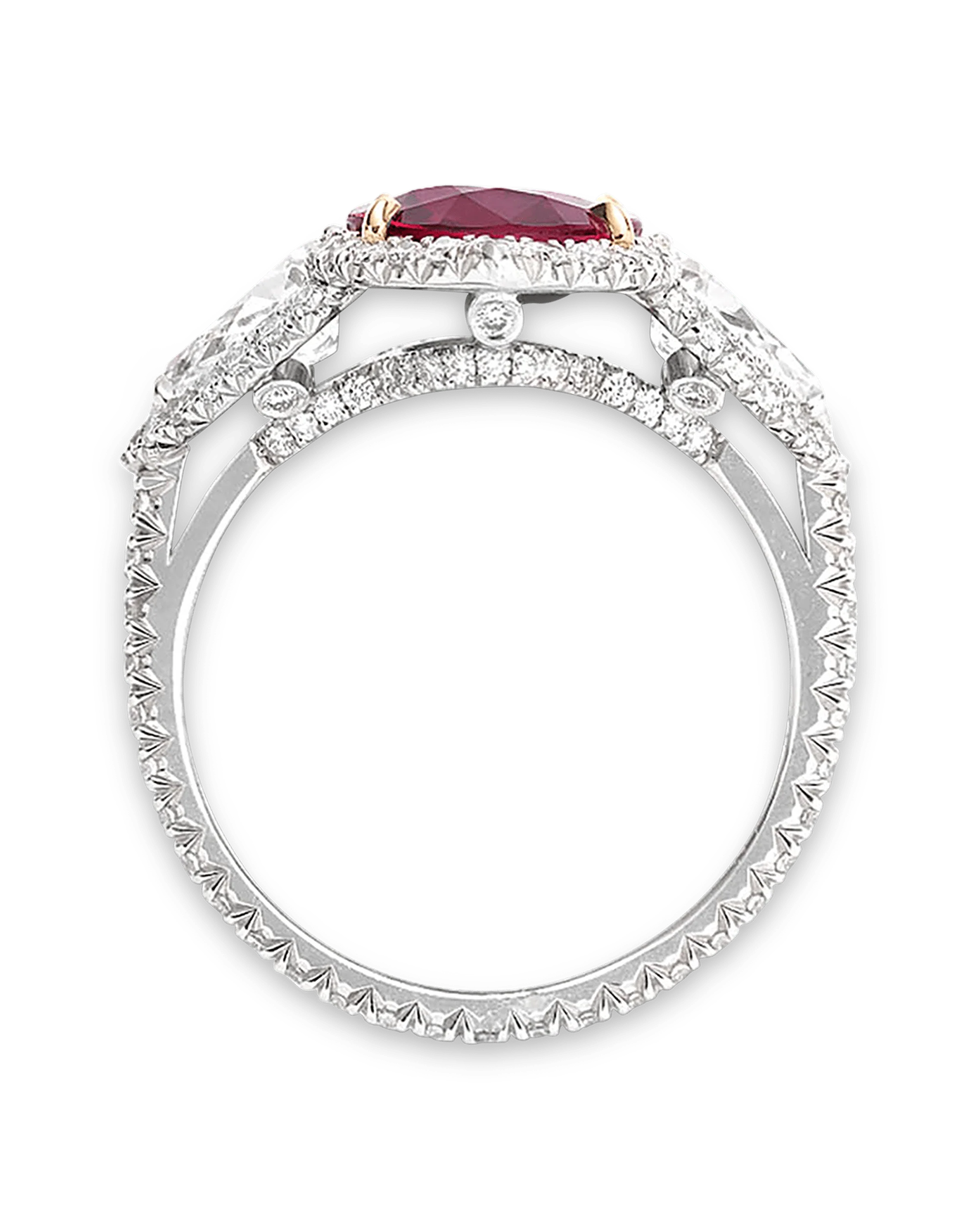 Untreated Ruby and Diamond Ring, 3.02 Carats - Image 4