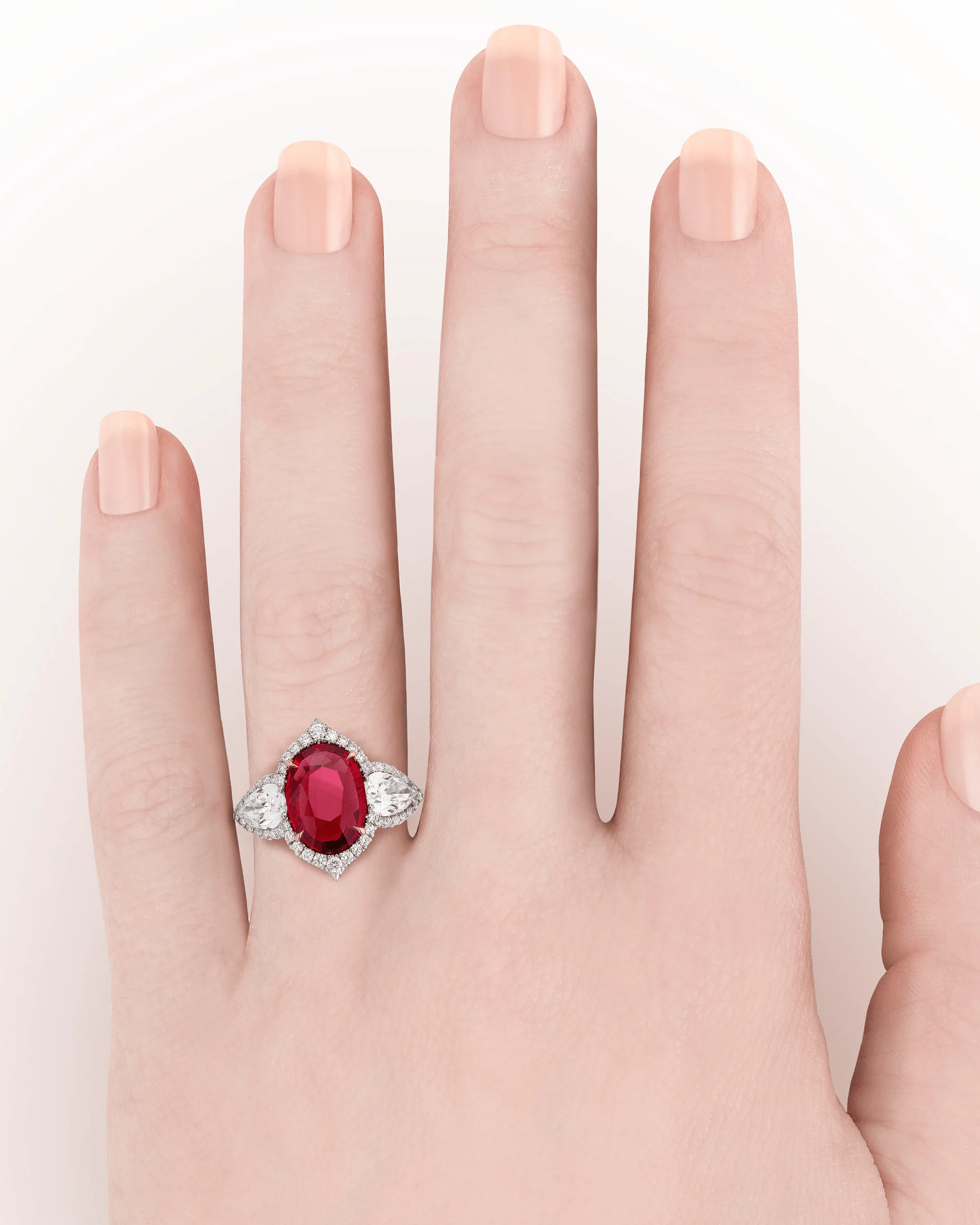Untreated Ruby and Diamond Ring, 3.02 Carats - Image 5