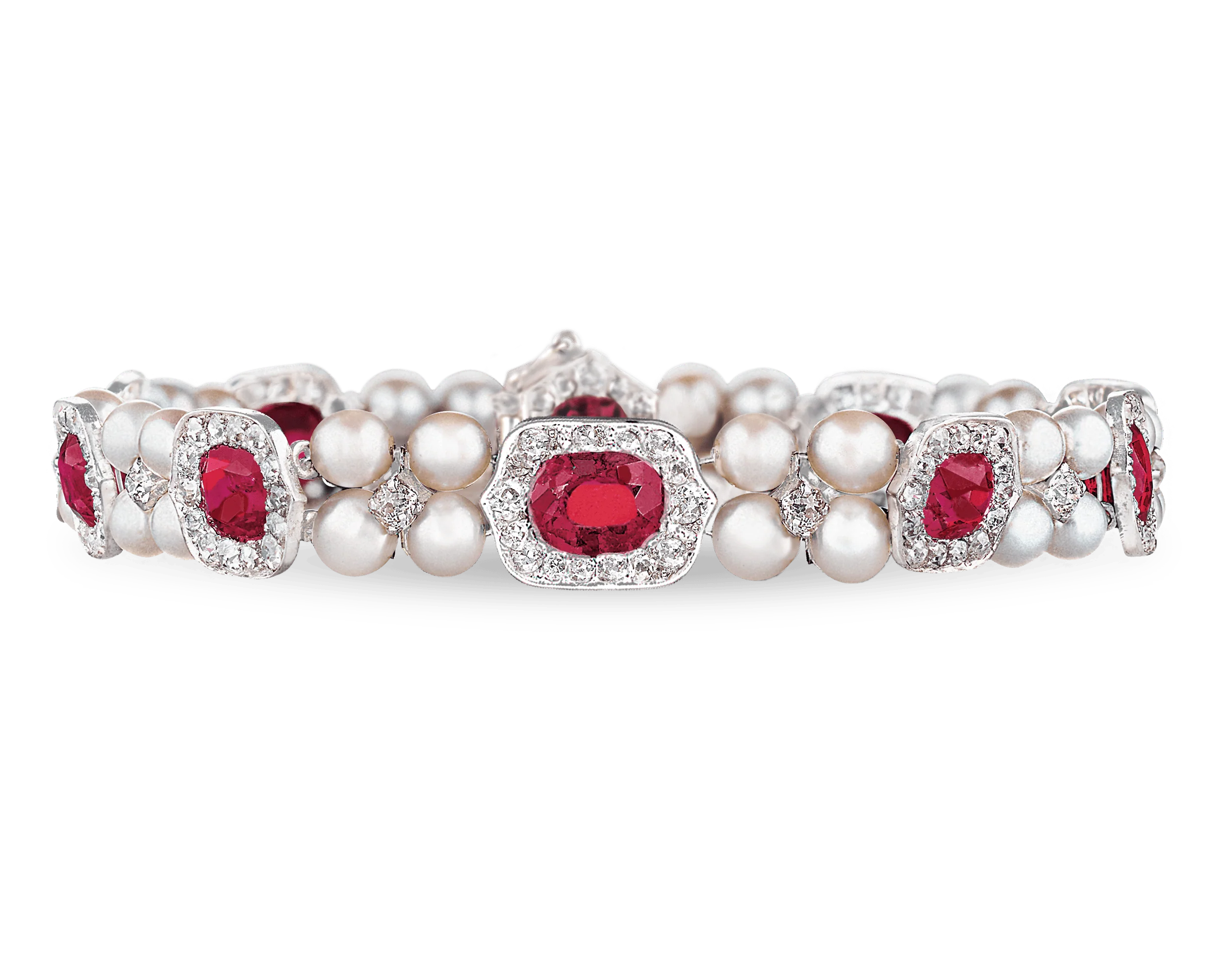Untreated Ruby and Pearl Bracelet - Image 3