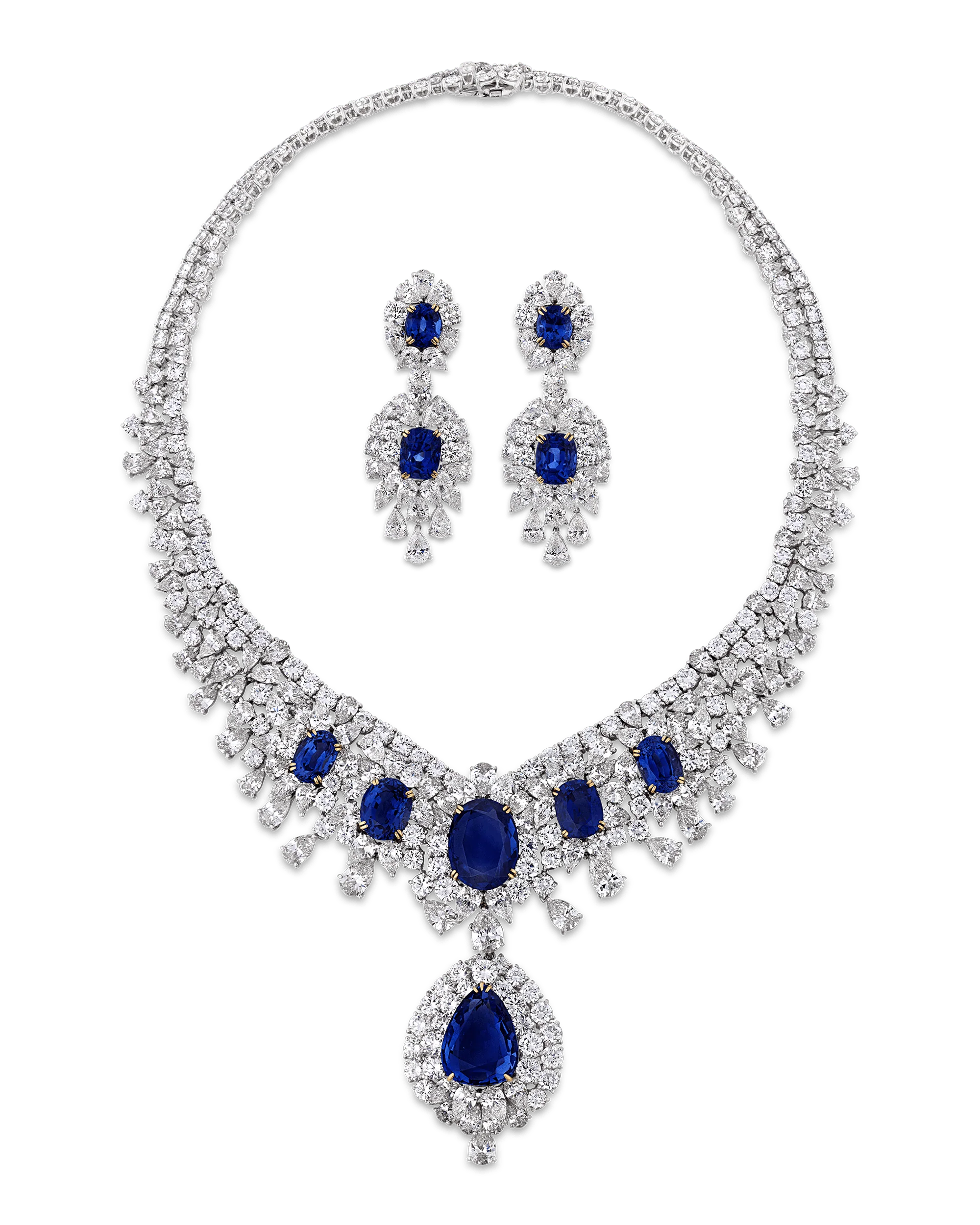 Untreated Sapphire and Diamond Suite, 242.25 Carats - Image 3