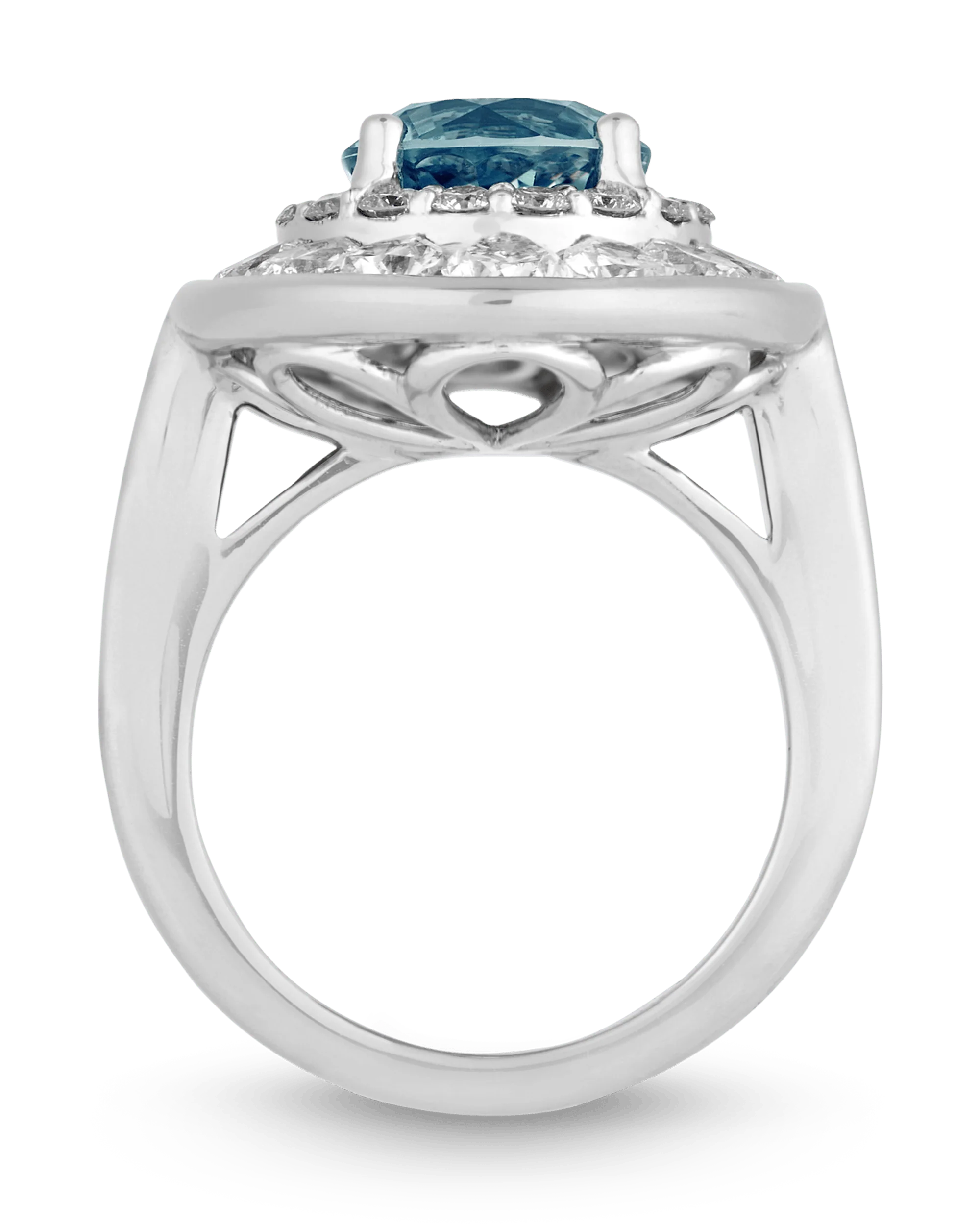 Untreated Teal Sapphire Ring, 4.03 Carats - Image 3