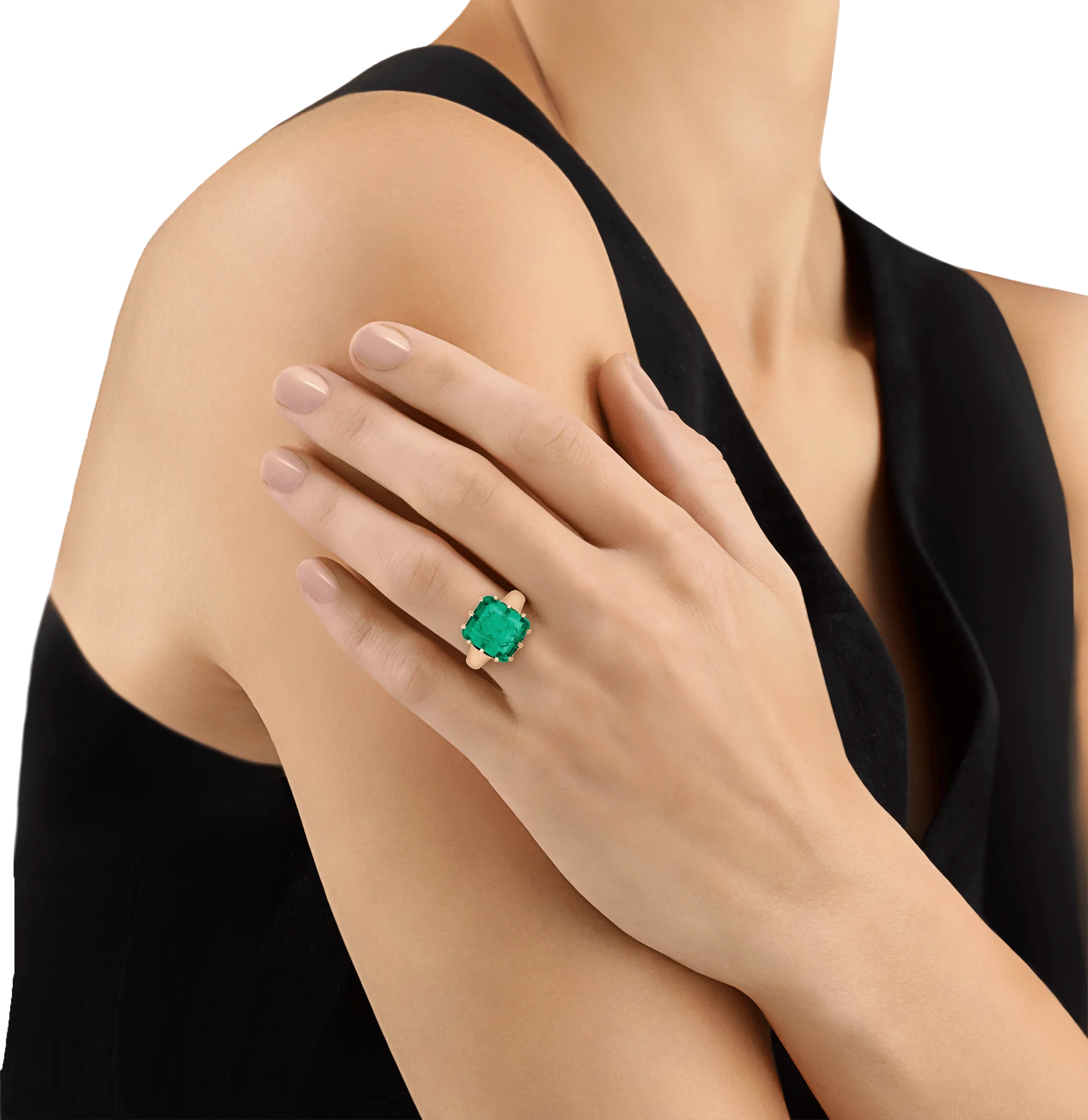 Victorian Colombian Emerald Intaglio Ring, 5.70 Carats - Image 3