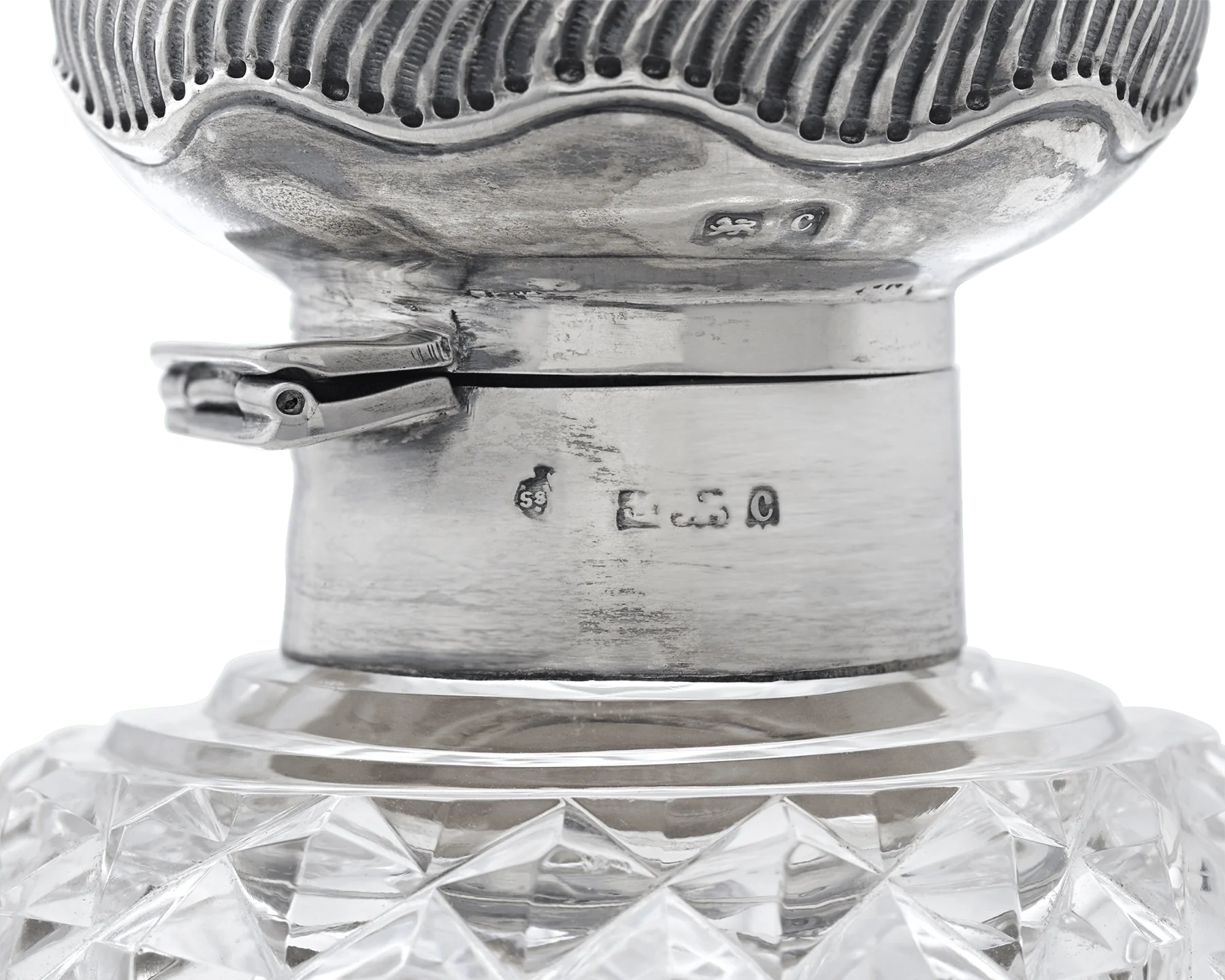 Victorian Cut Glass Perfume Bottle - Image 2