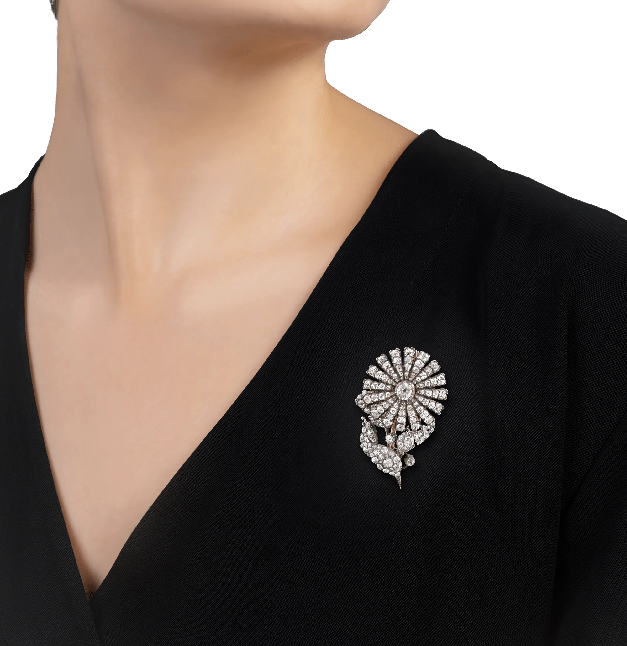 Victorian Diamond Flower Brooch, 8.00 Carats - Image 3