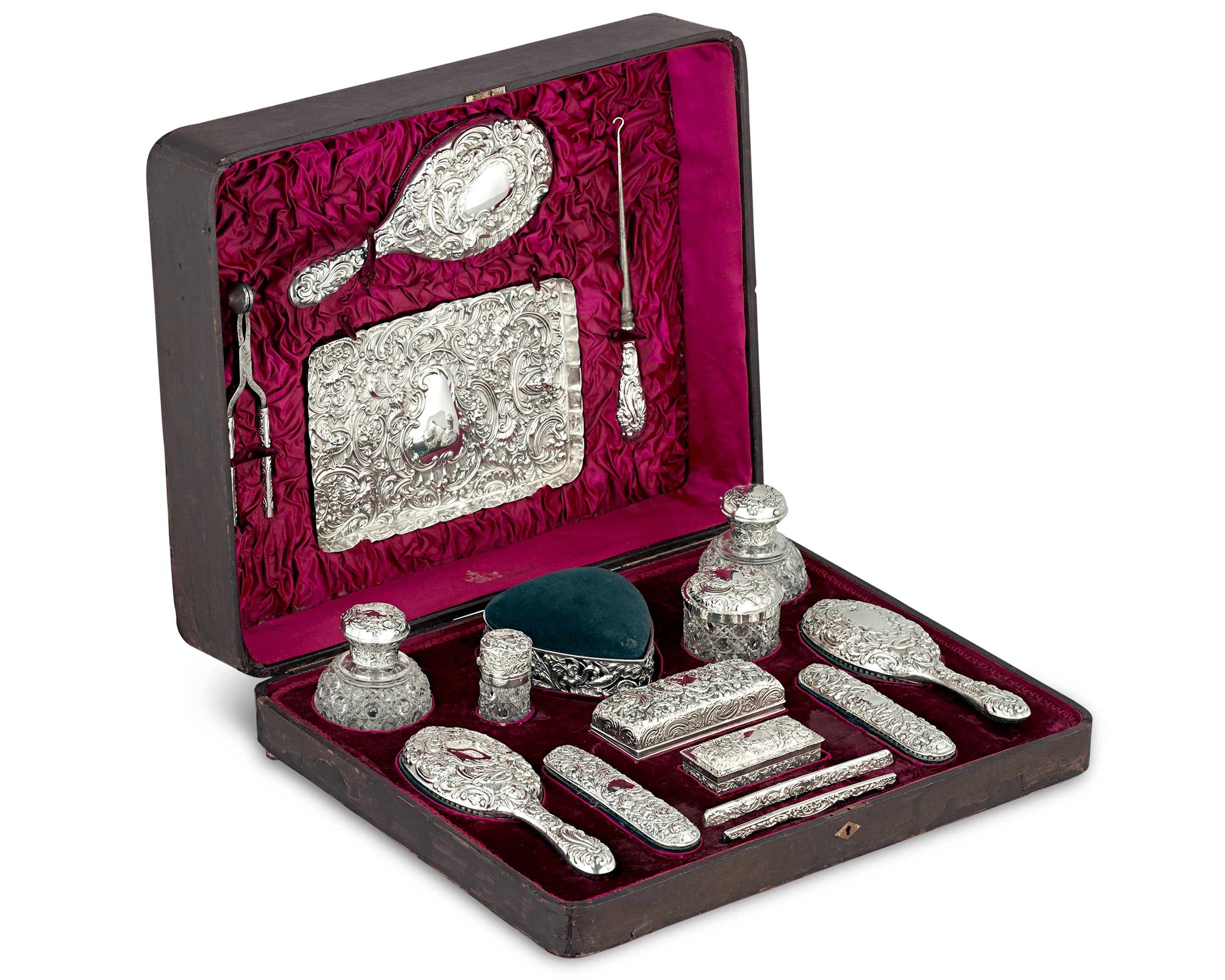 Victorian Dressing Table Set by William Comyns