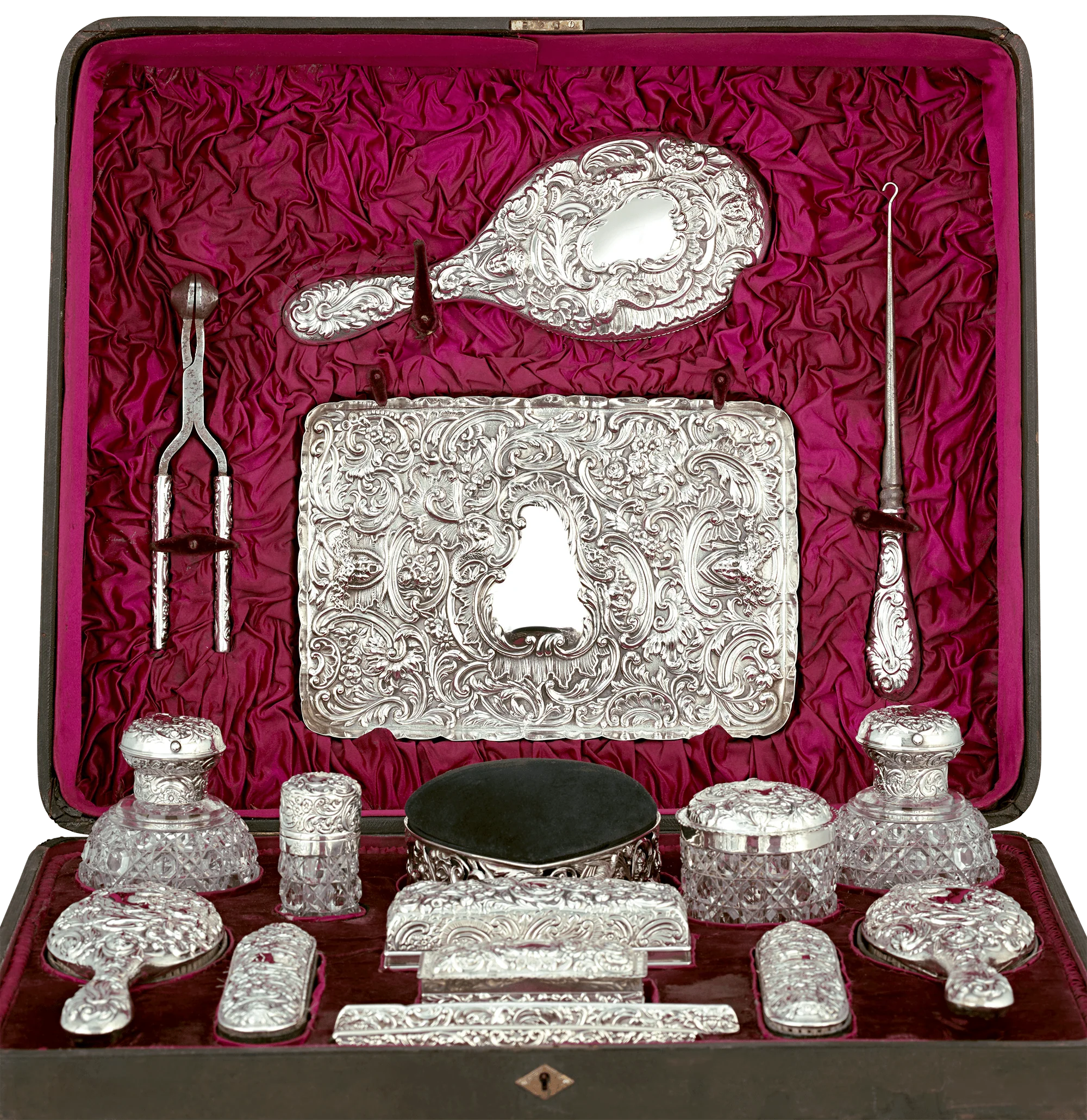 Victorian Dressing Table Set by William Comyns - Image 2