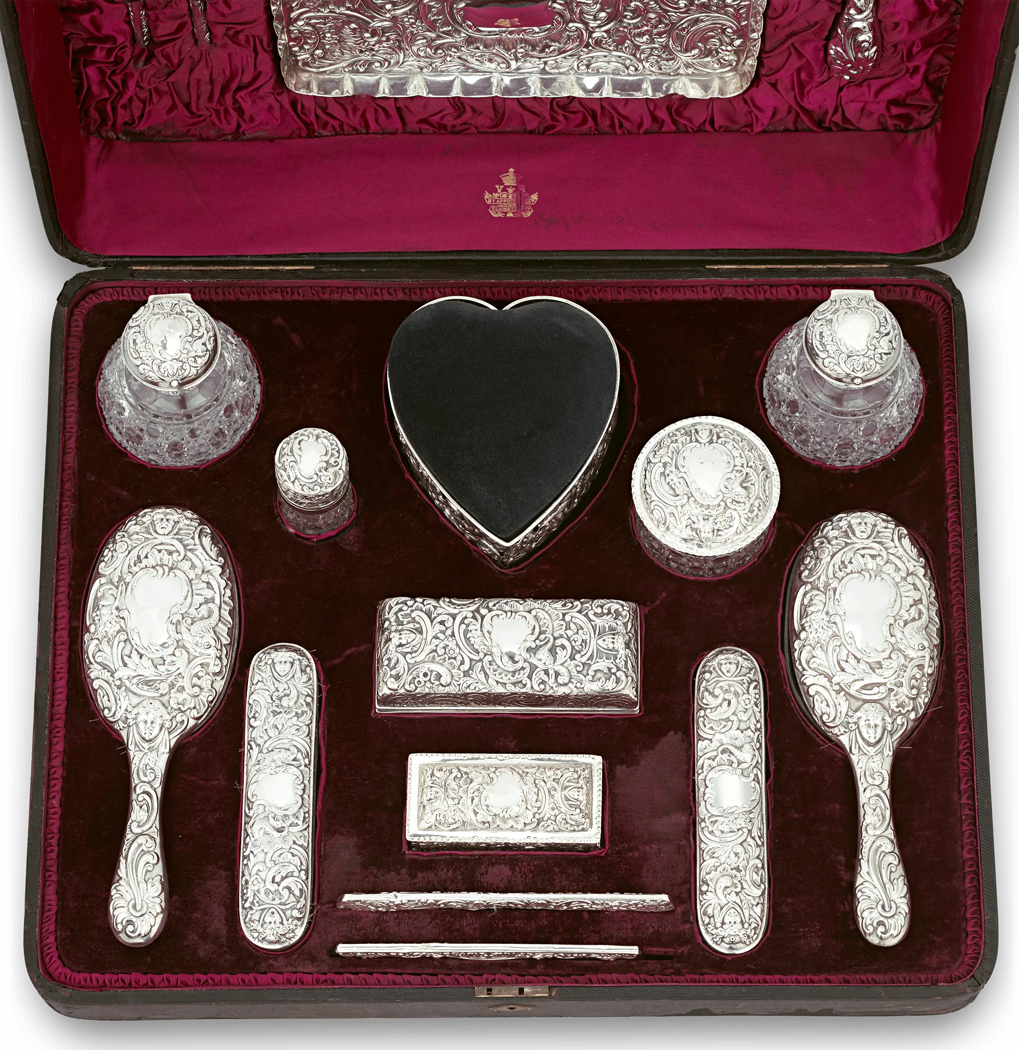 Victorian Dressing Table Set by William Comyns - Image 3