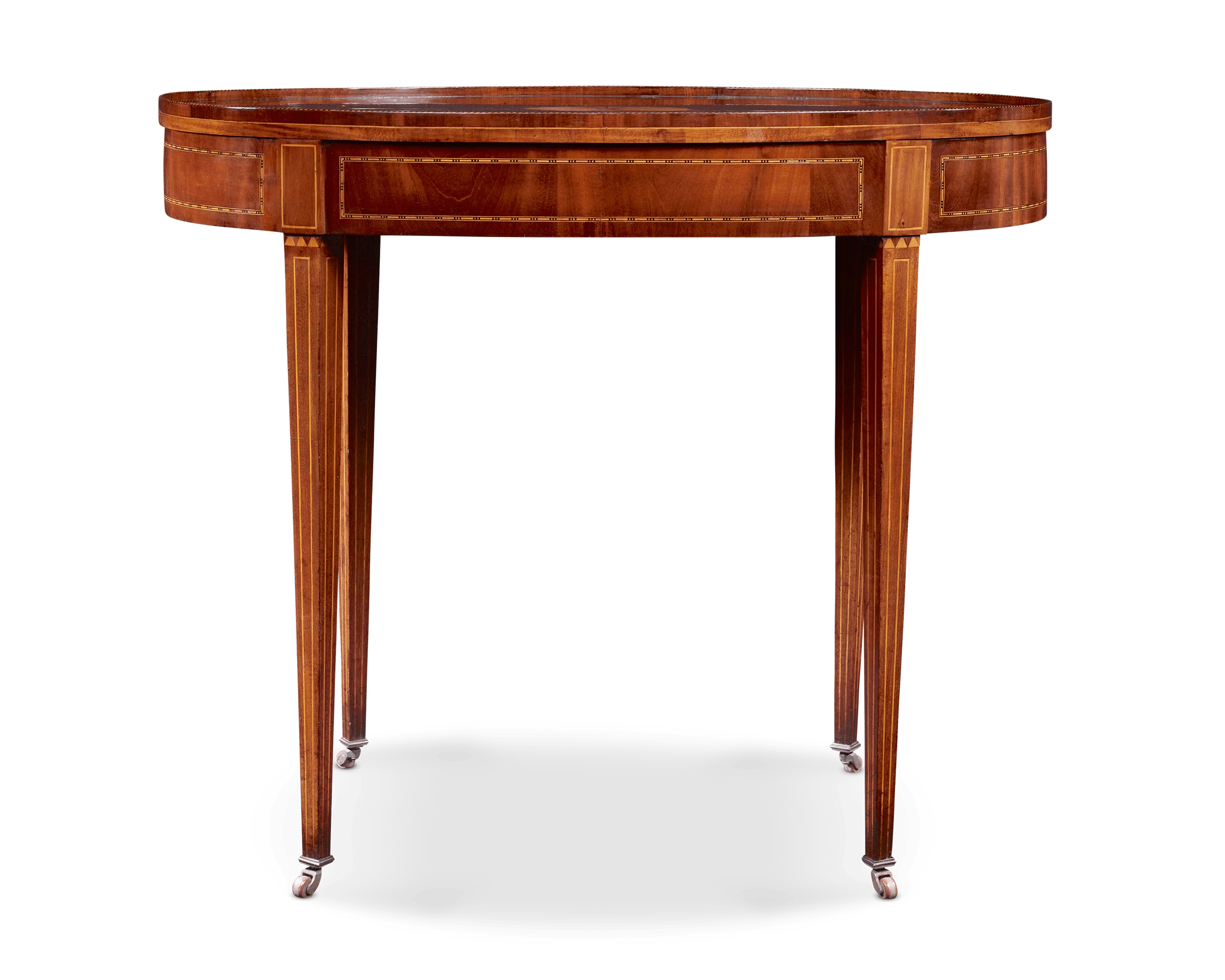 Victorian Mahogany and Satinwood Inlaid Table - Image 3